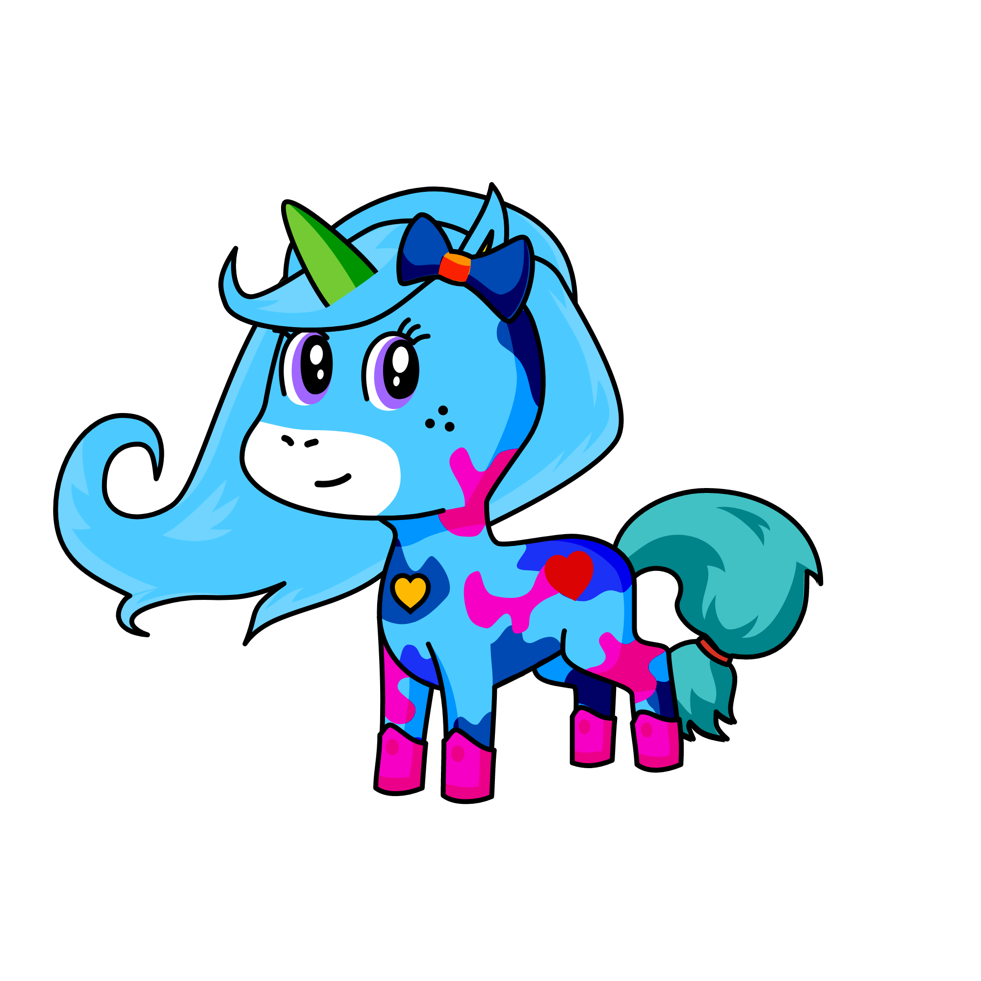cute , the unicorn