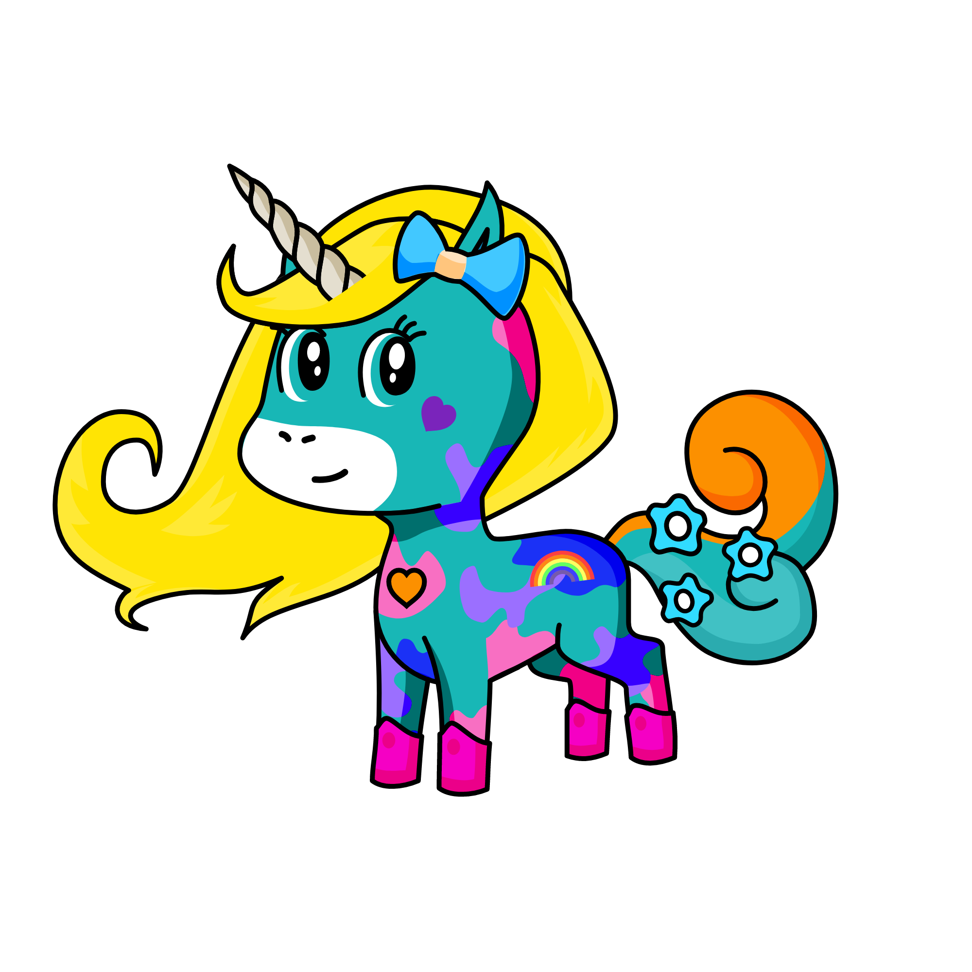 cute, the unicorn