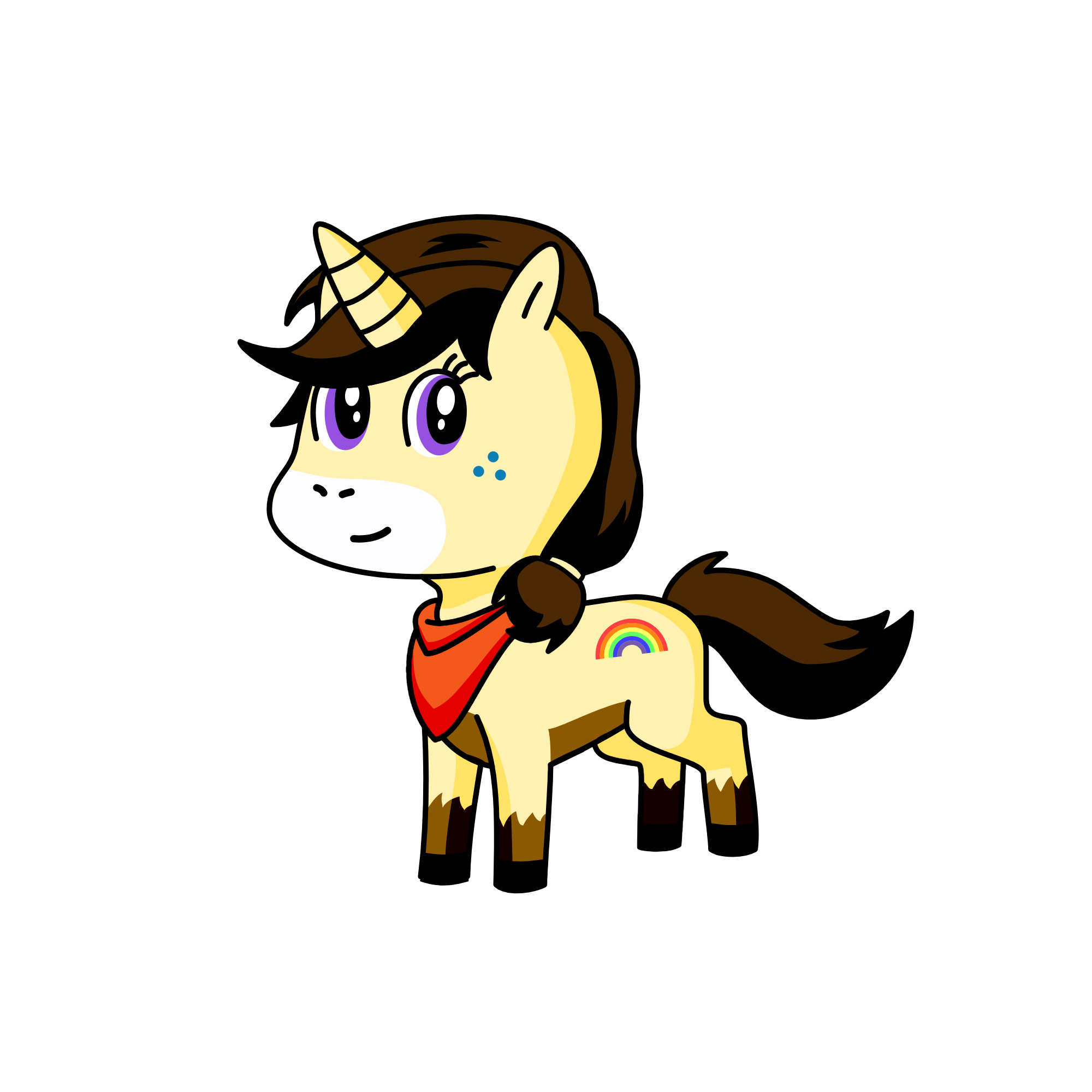 cream, the unicorn