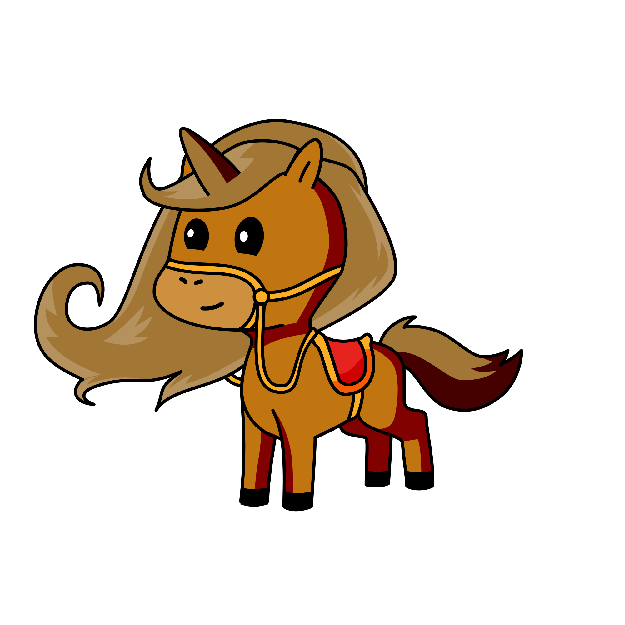 horse, the unicorn