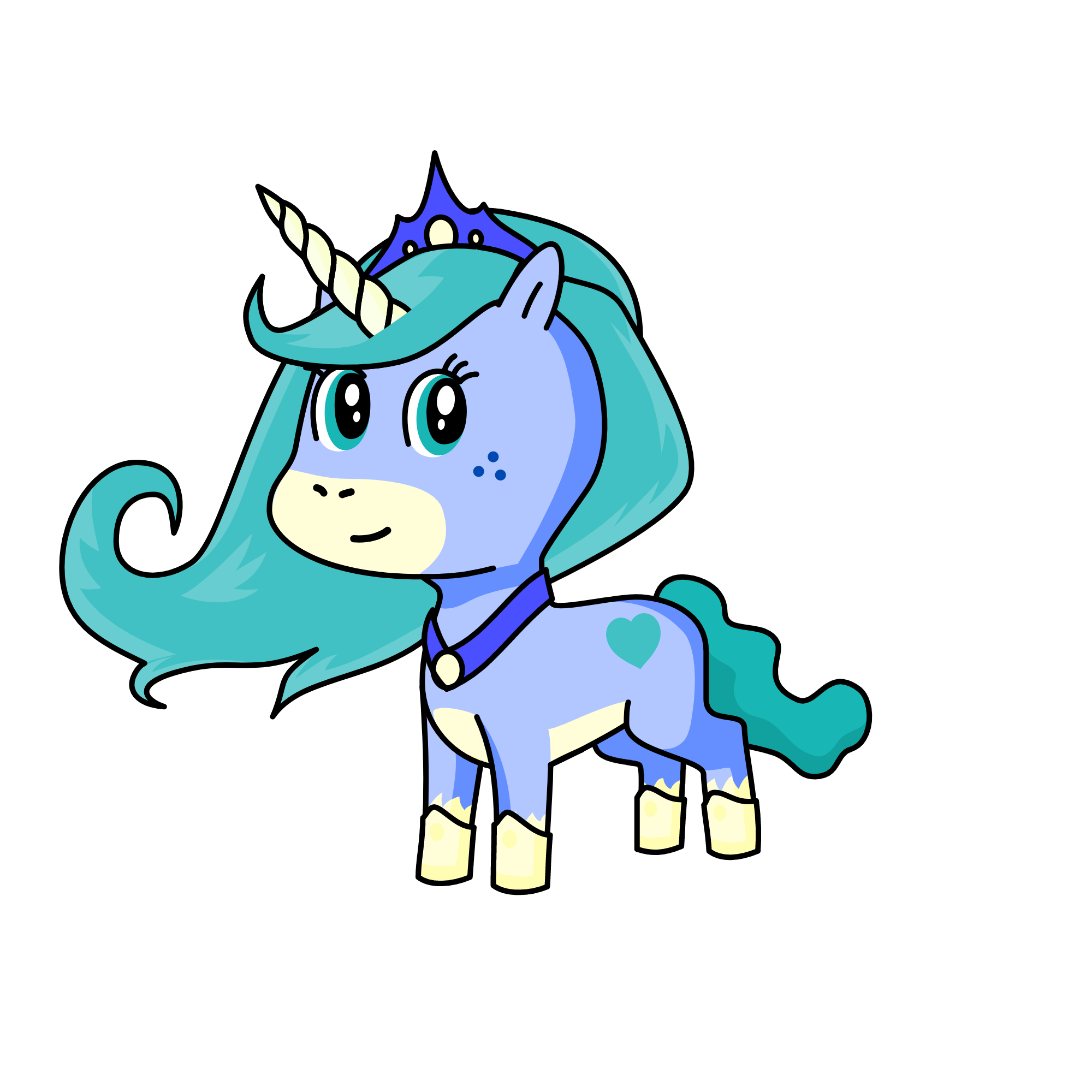 Kweenie, the unicorn