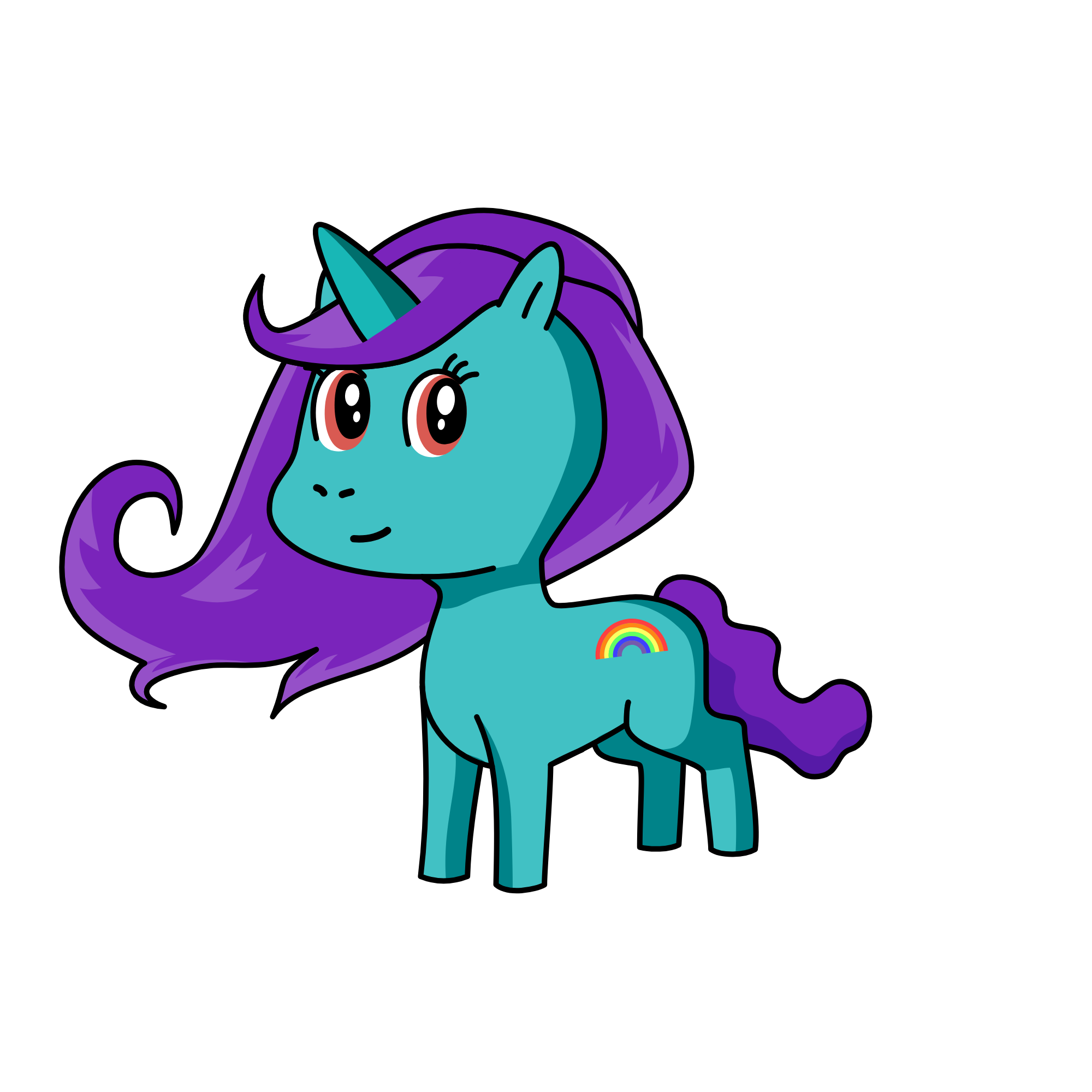 rainbow dash, the unicorn