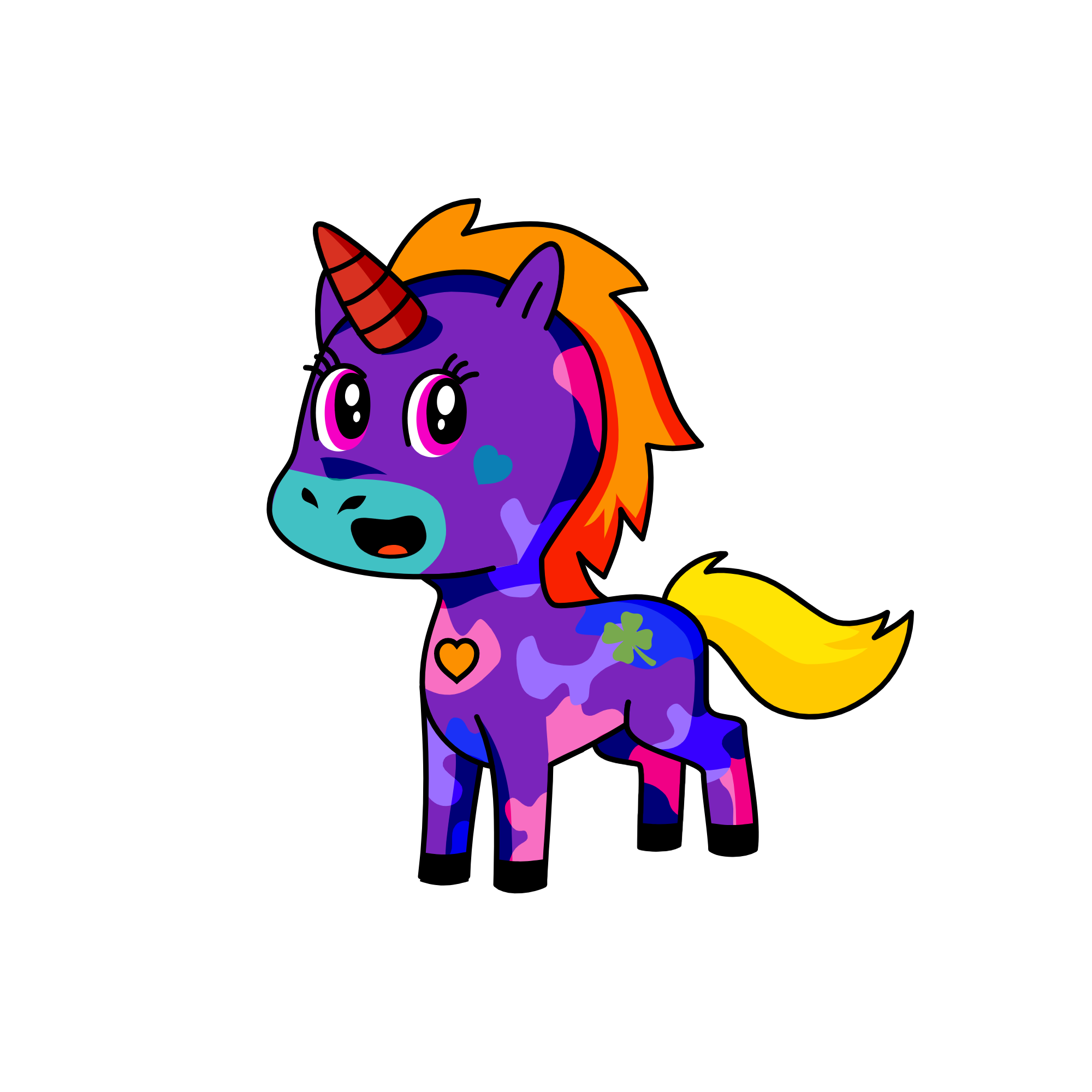 lightning starburst, the unicorn