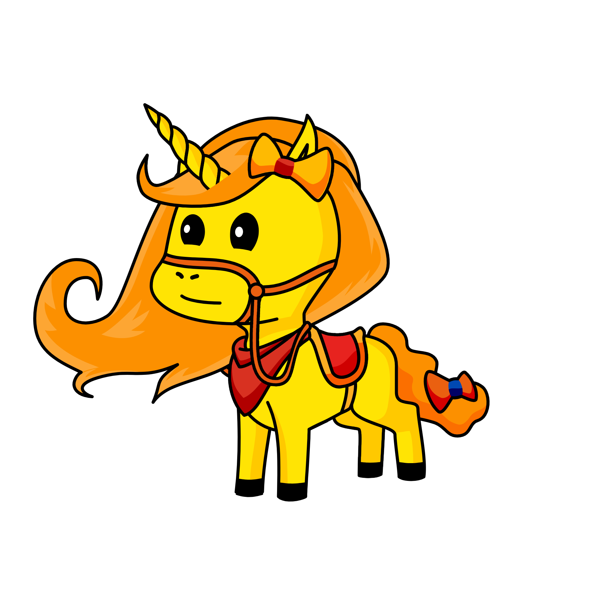 Orange, the unicorn
