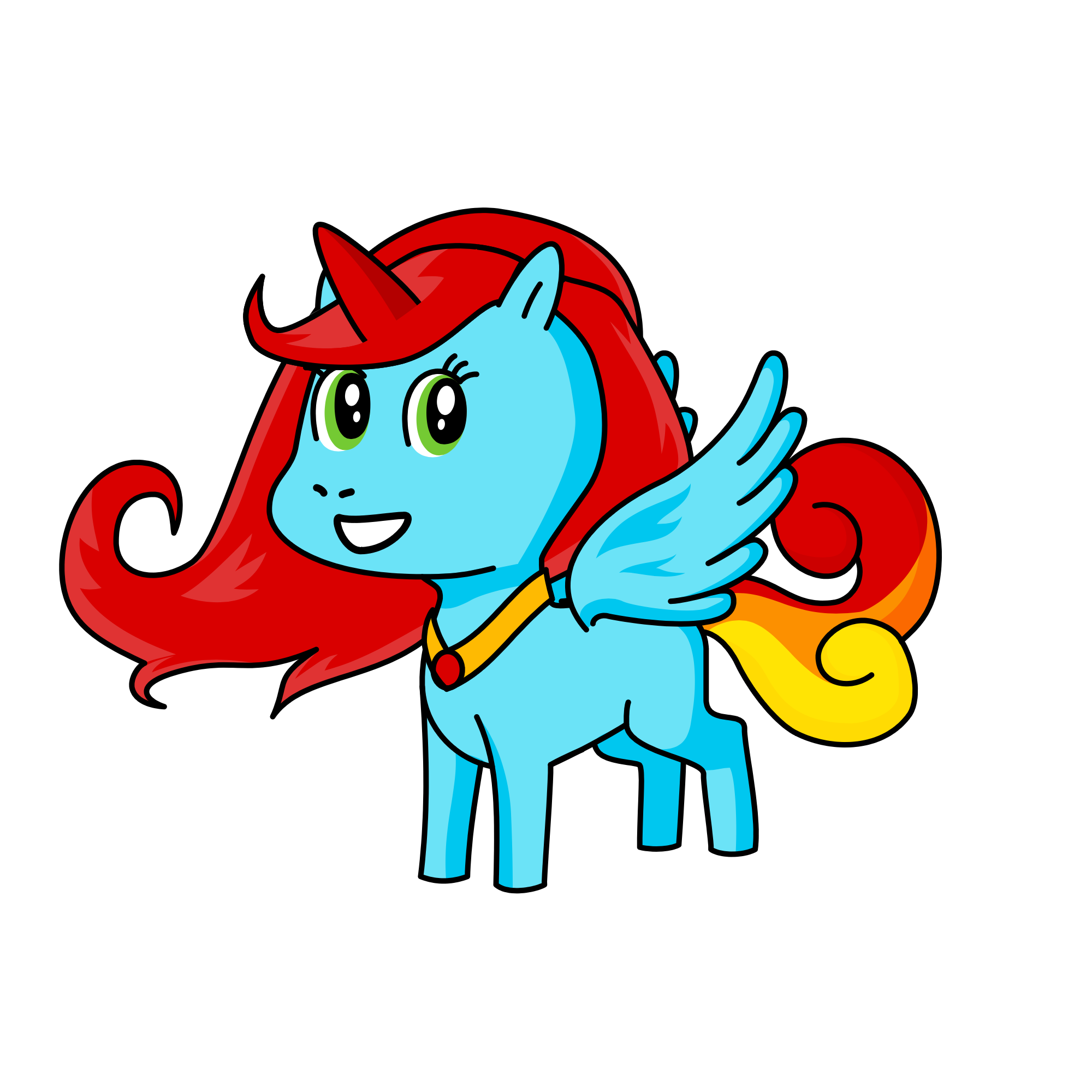 Rainbow dash, the unicorn