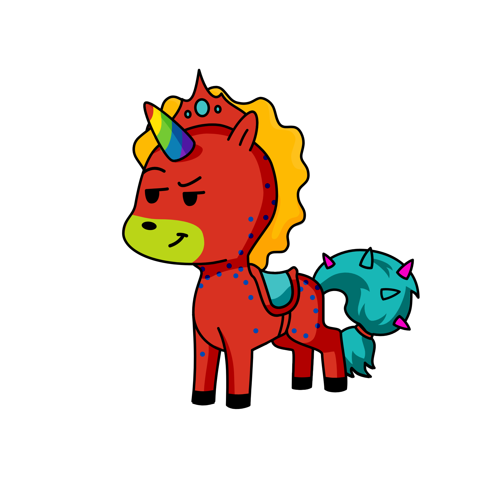 Rainbow, the unicorn