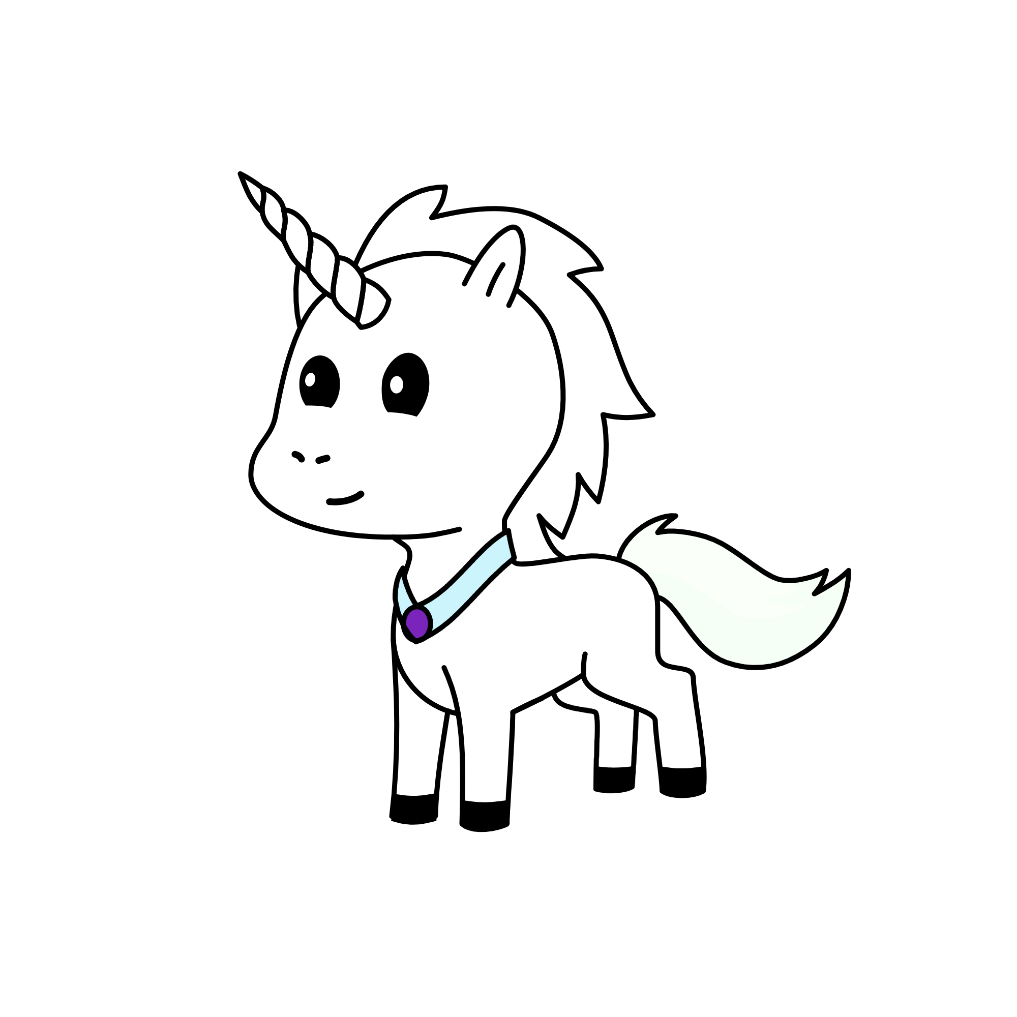 white, the unicorn