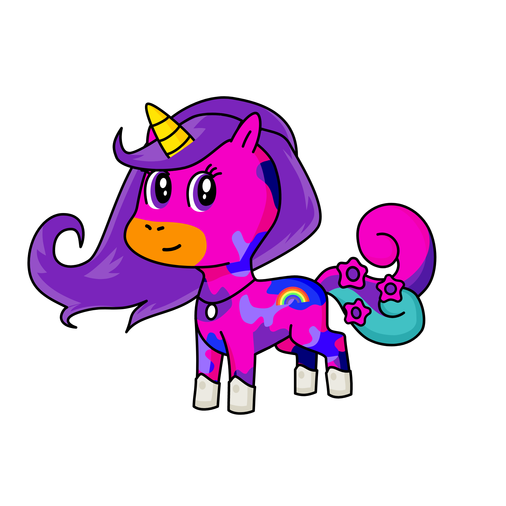 cute, the unicorn