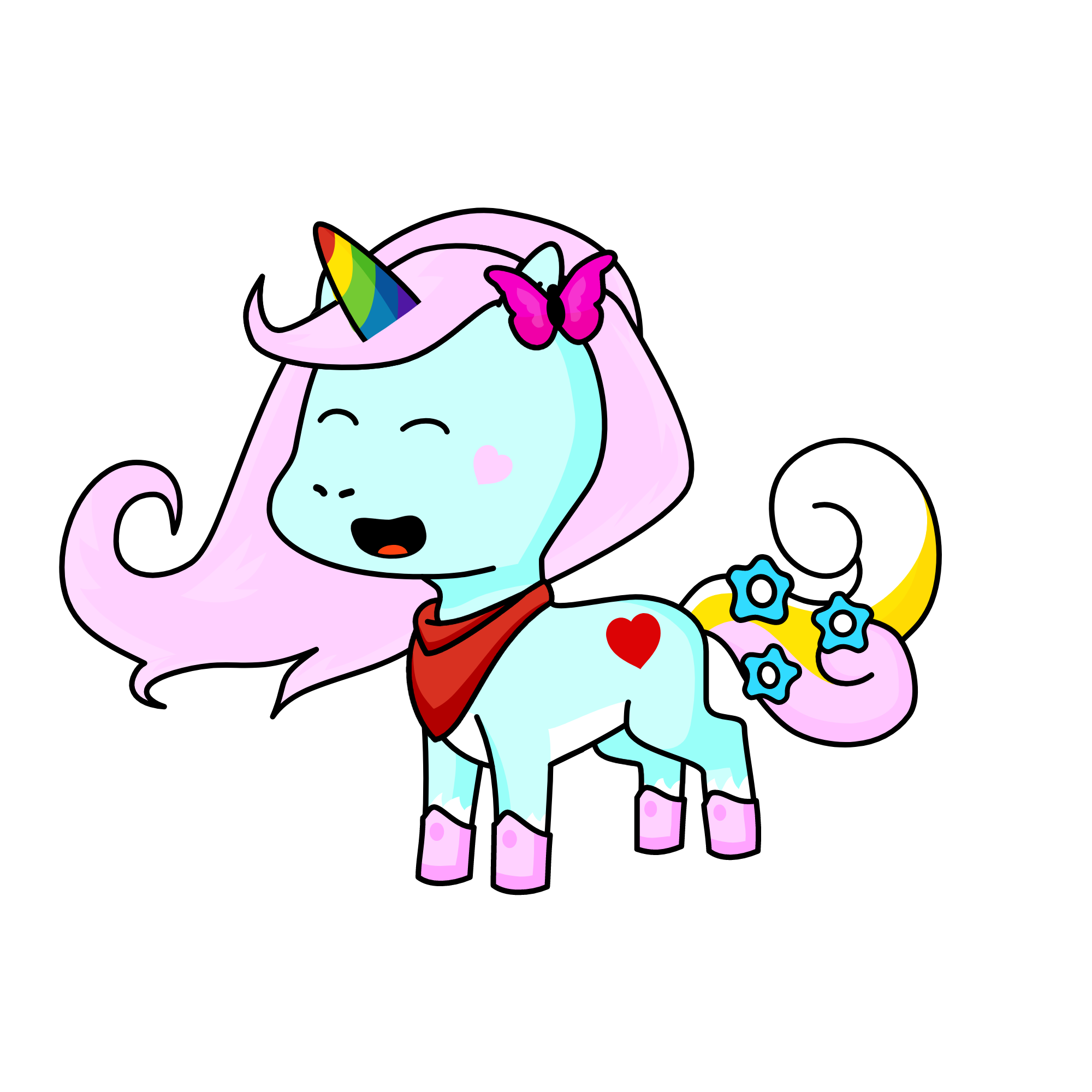 Fuschia, the unicorn
