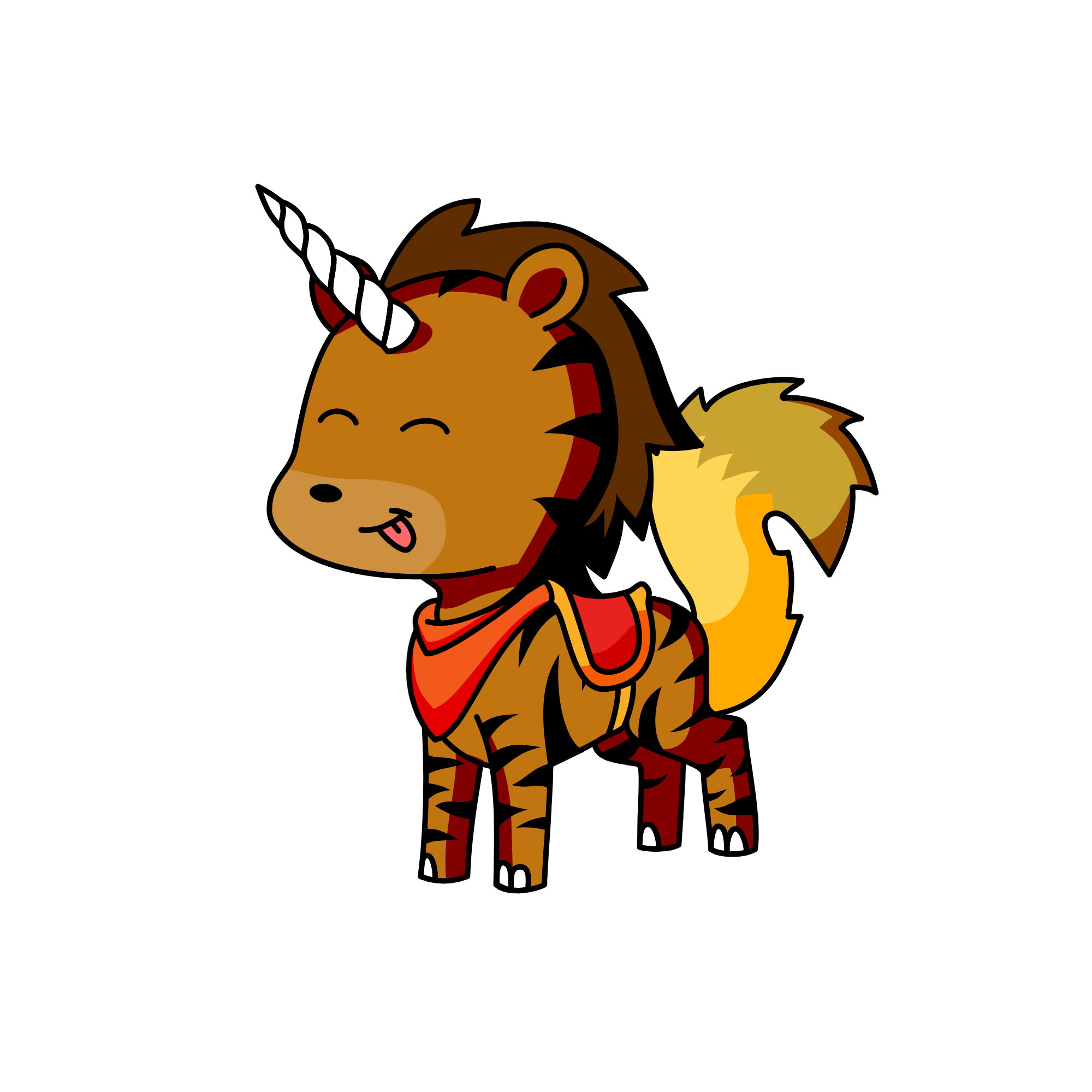 tiger, the unicorn