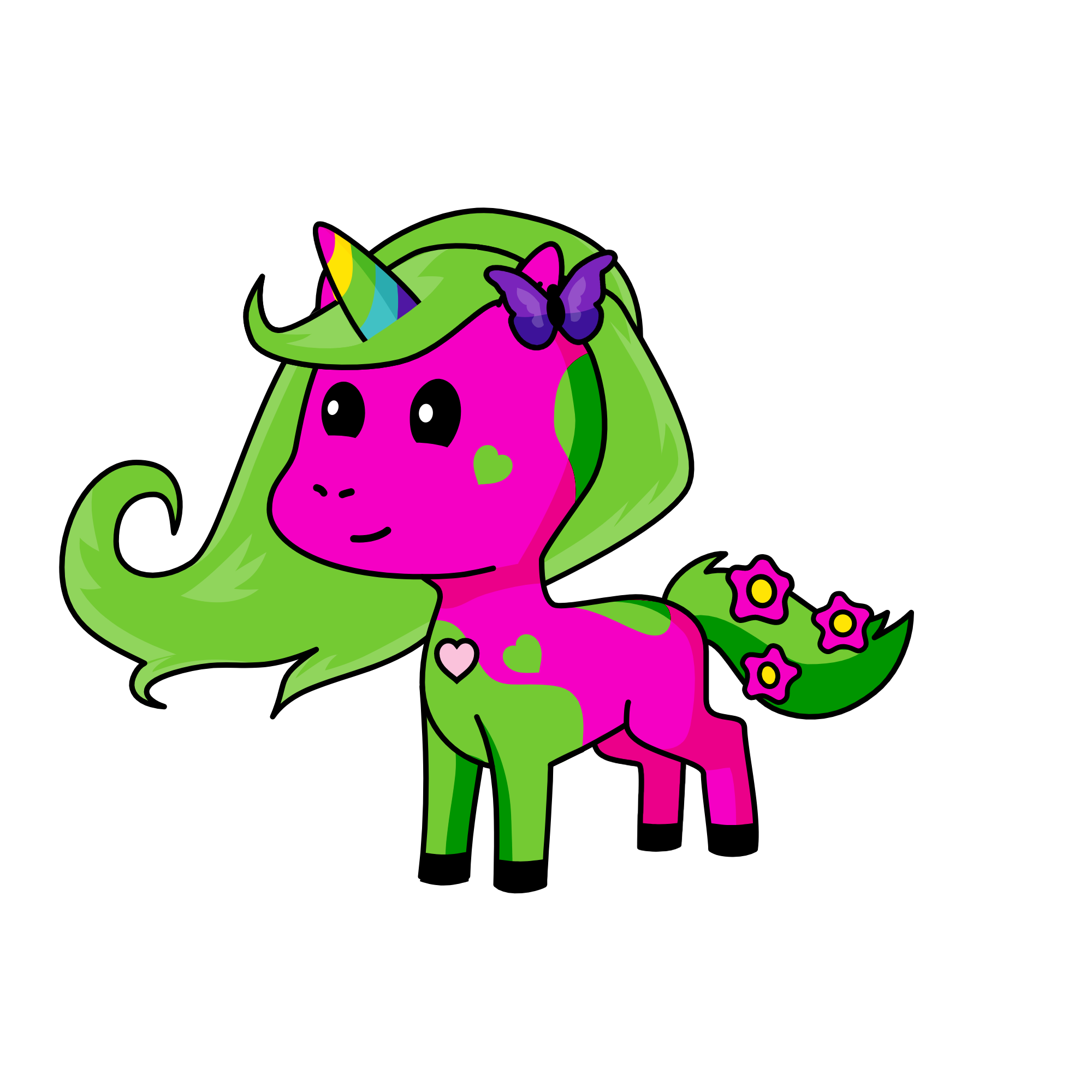 flower unicorn, the unicorn