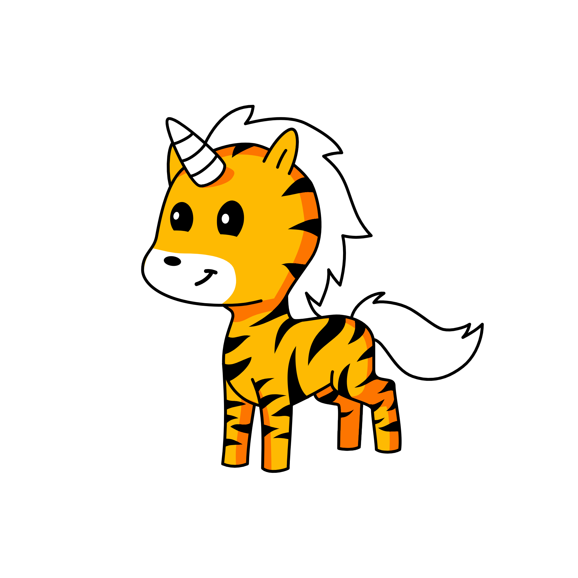 Cat goes meow, the unicorn