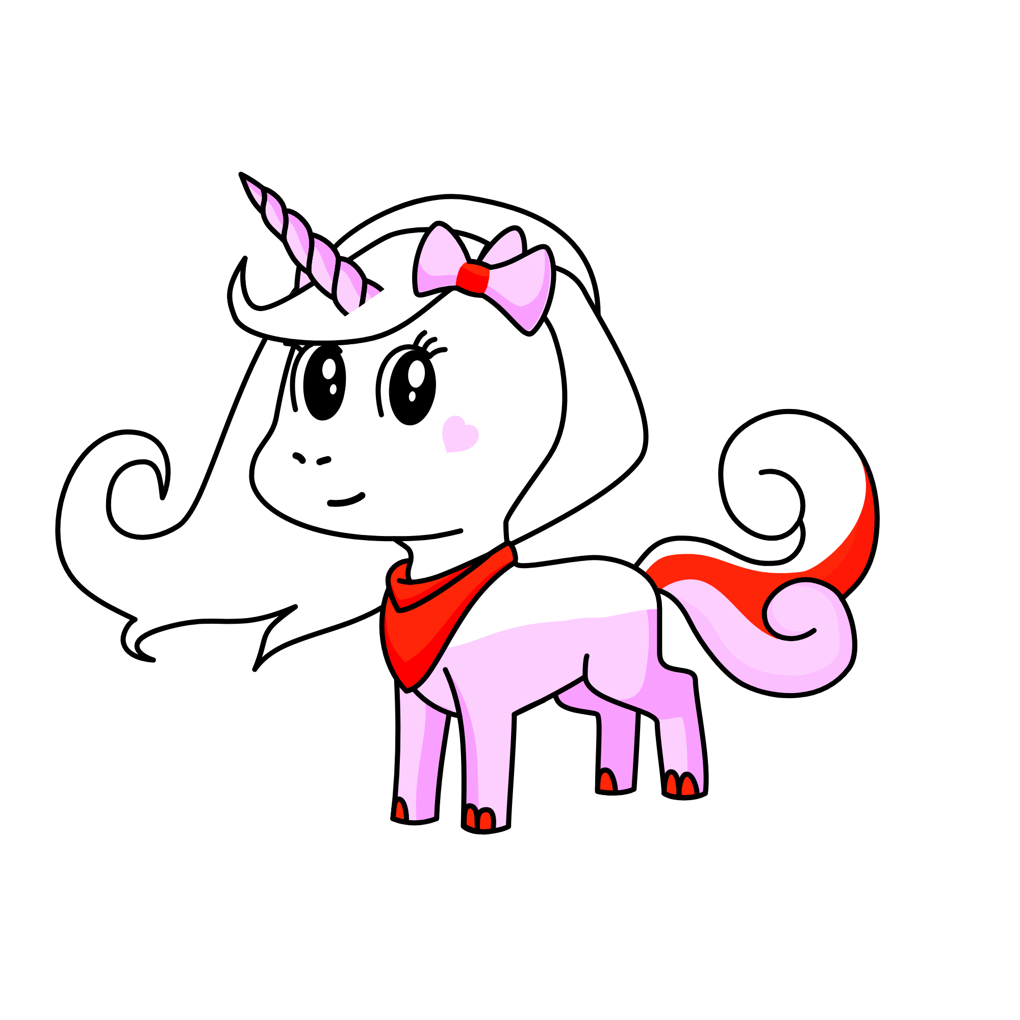 Rosa Latte, the unicorn
