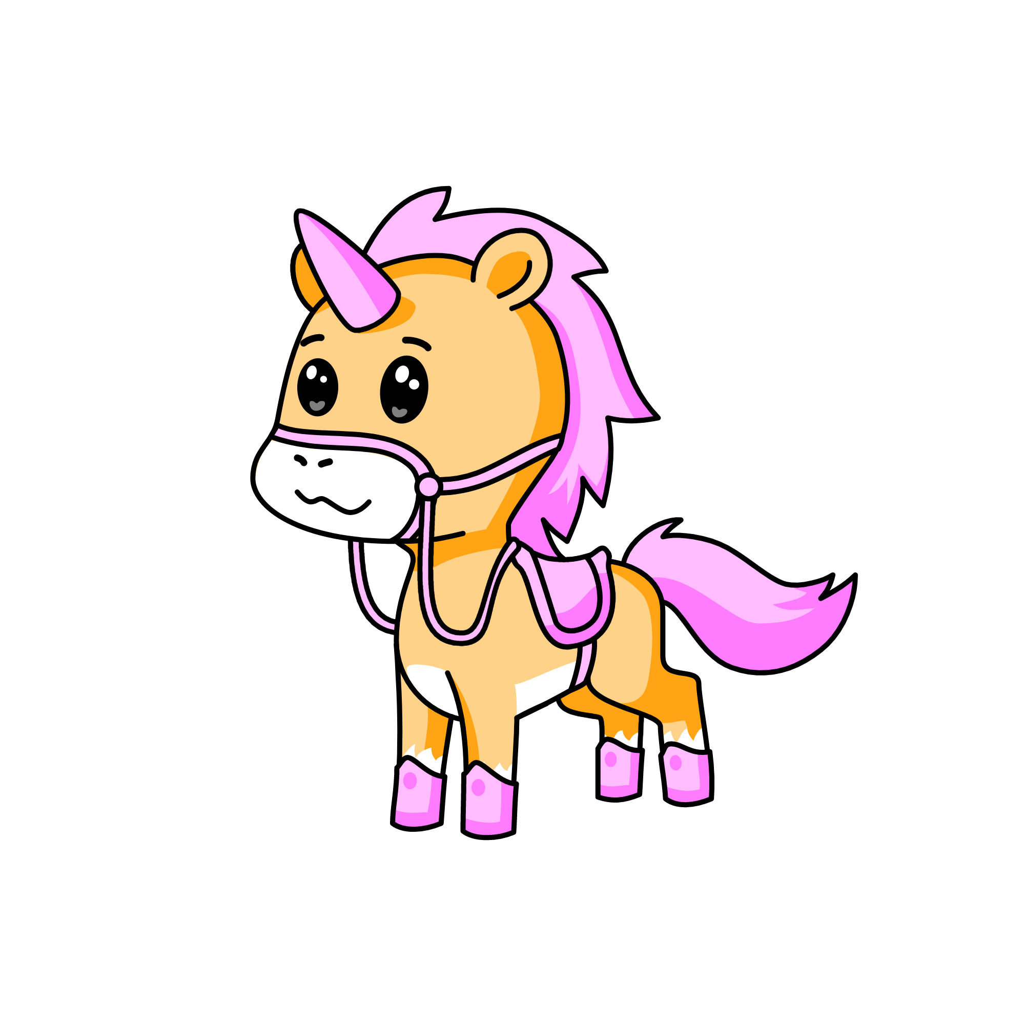Sunset, the unicorn