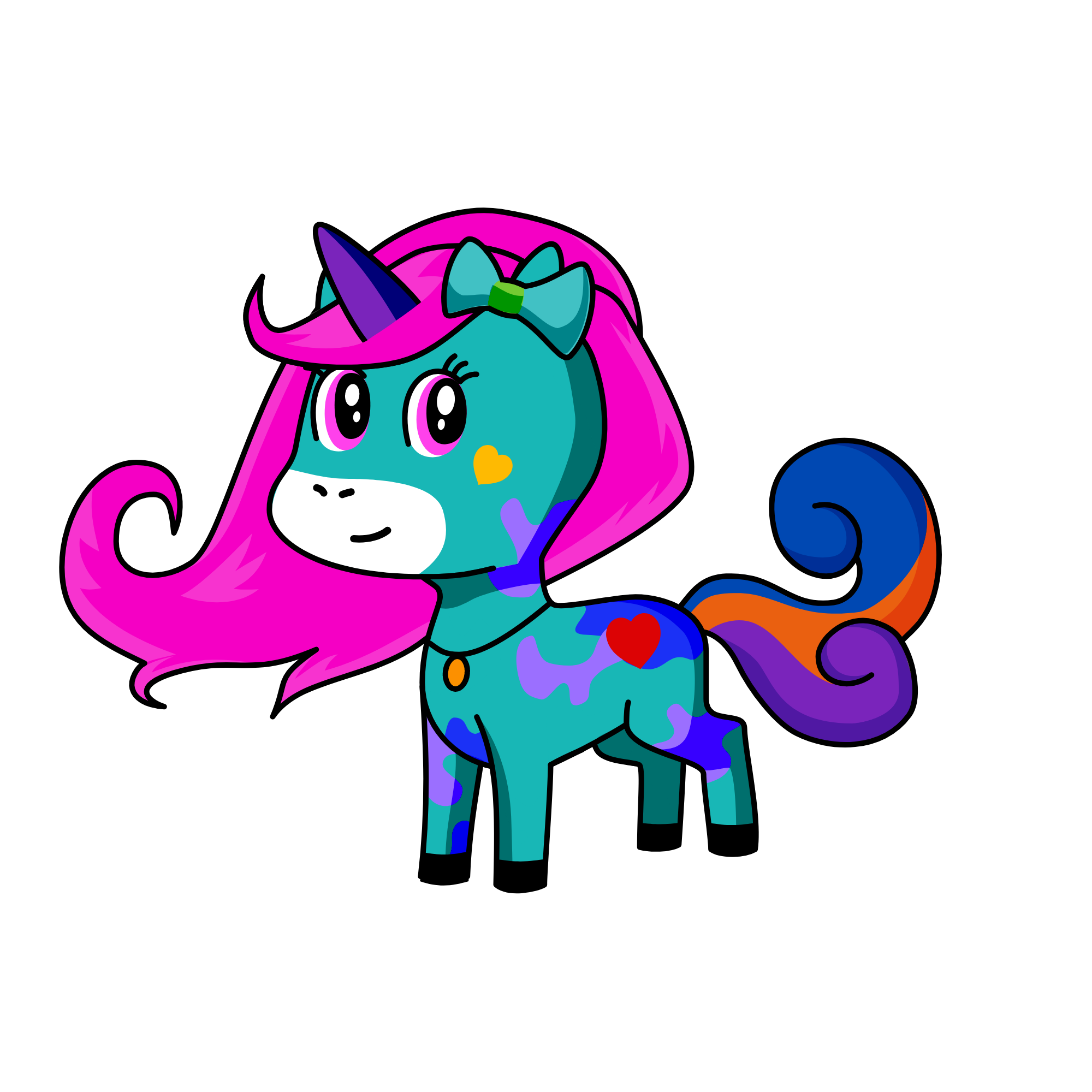 cute, the unicorn