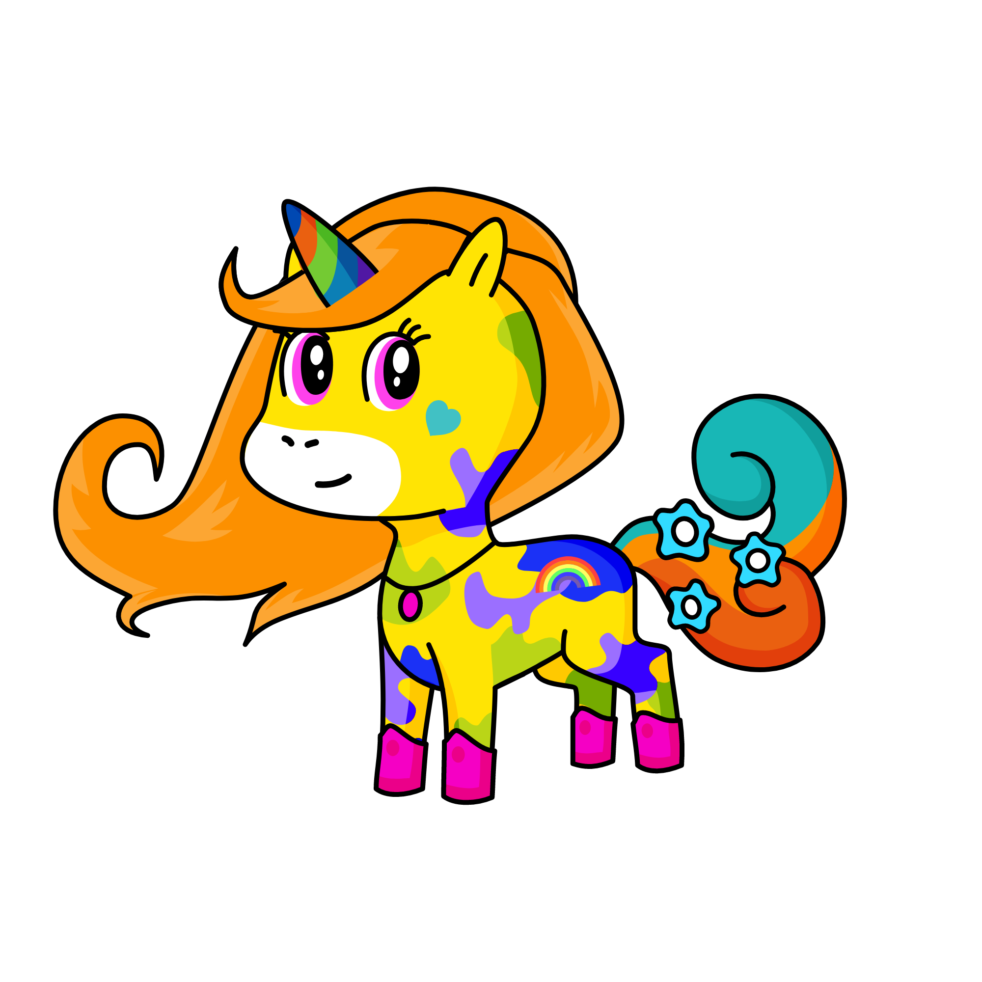 cute, the unicorn
