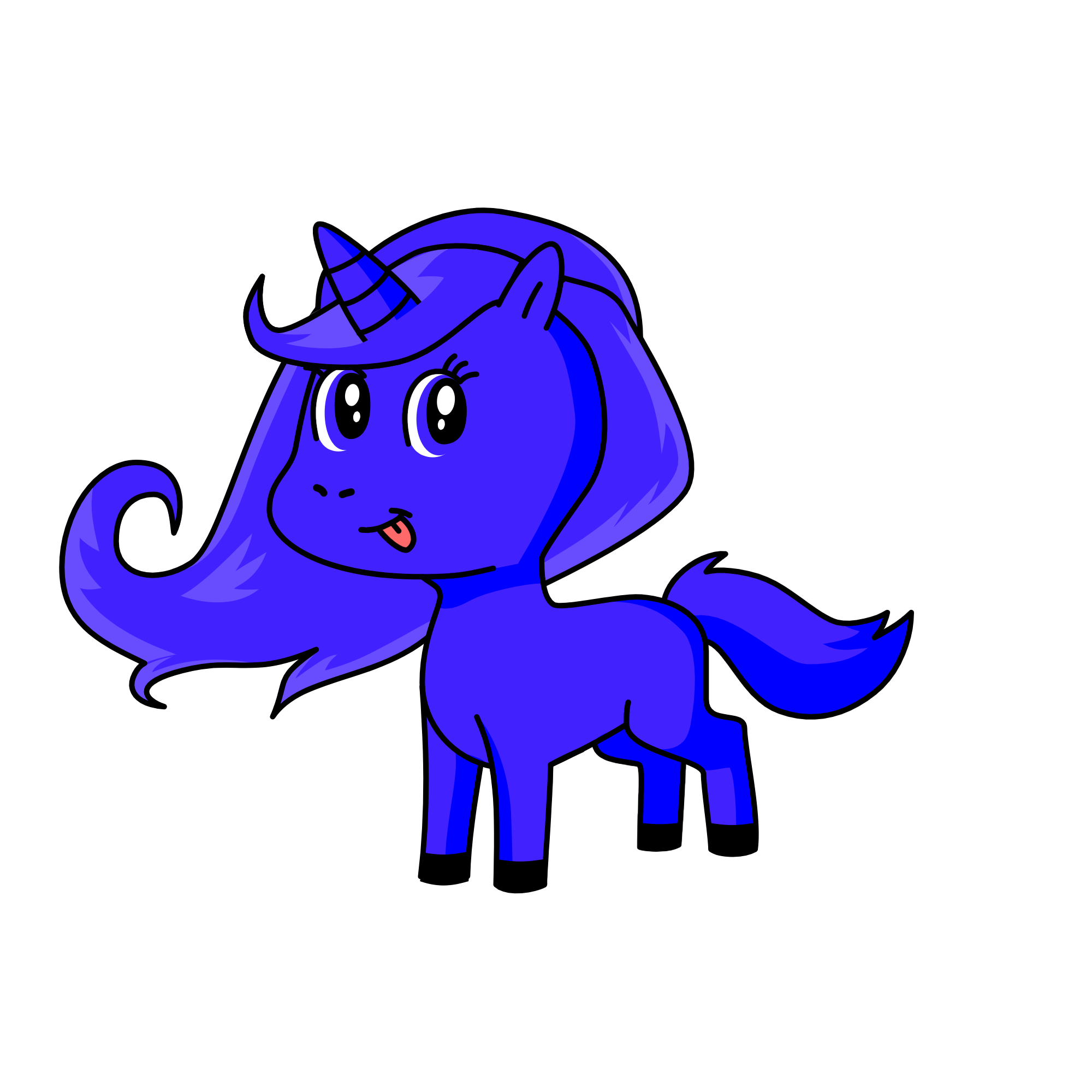 Dark sapphire, the unicorn