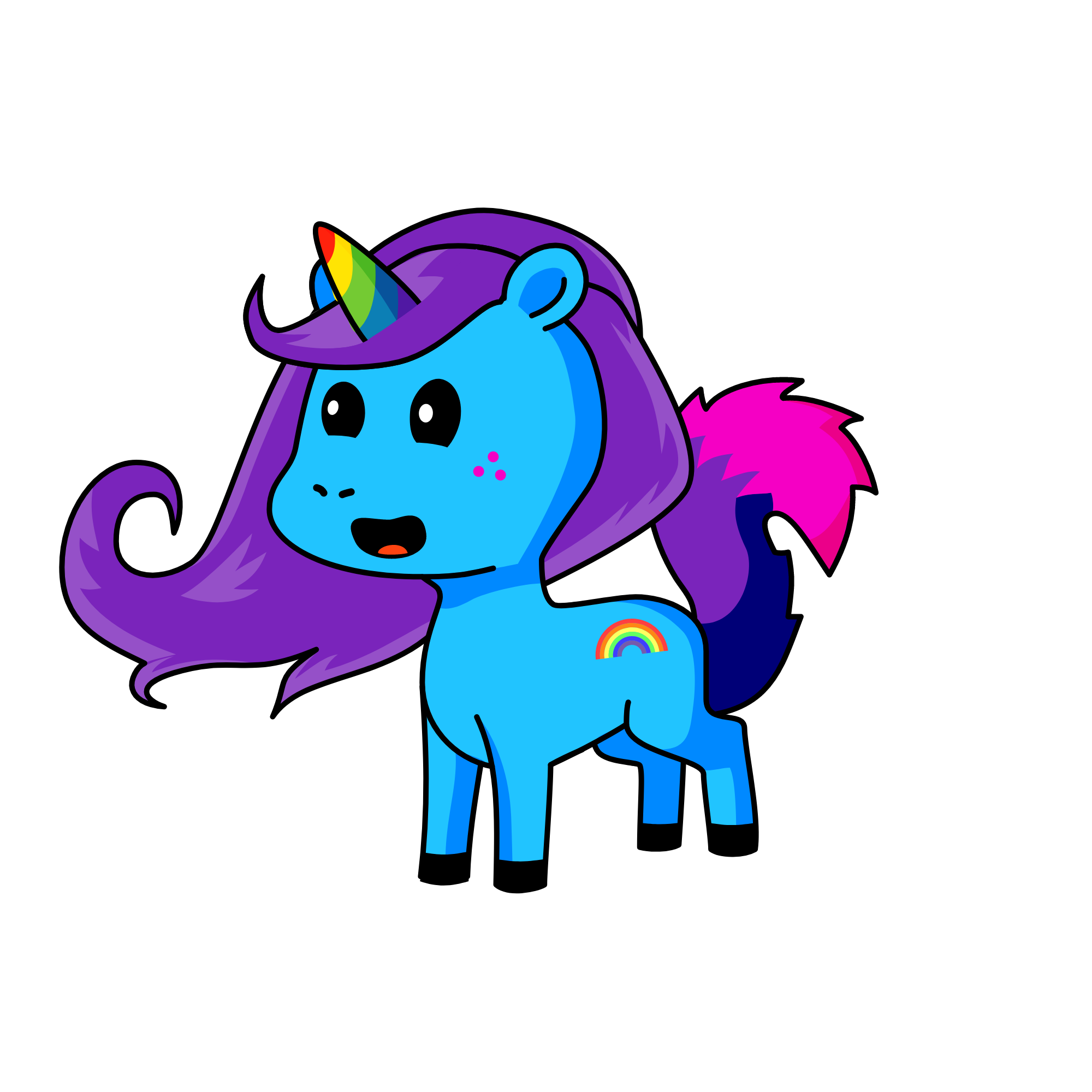 rainbow dash, the unicorn