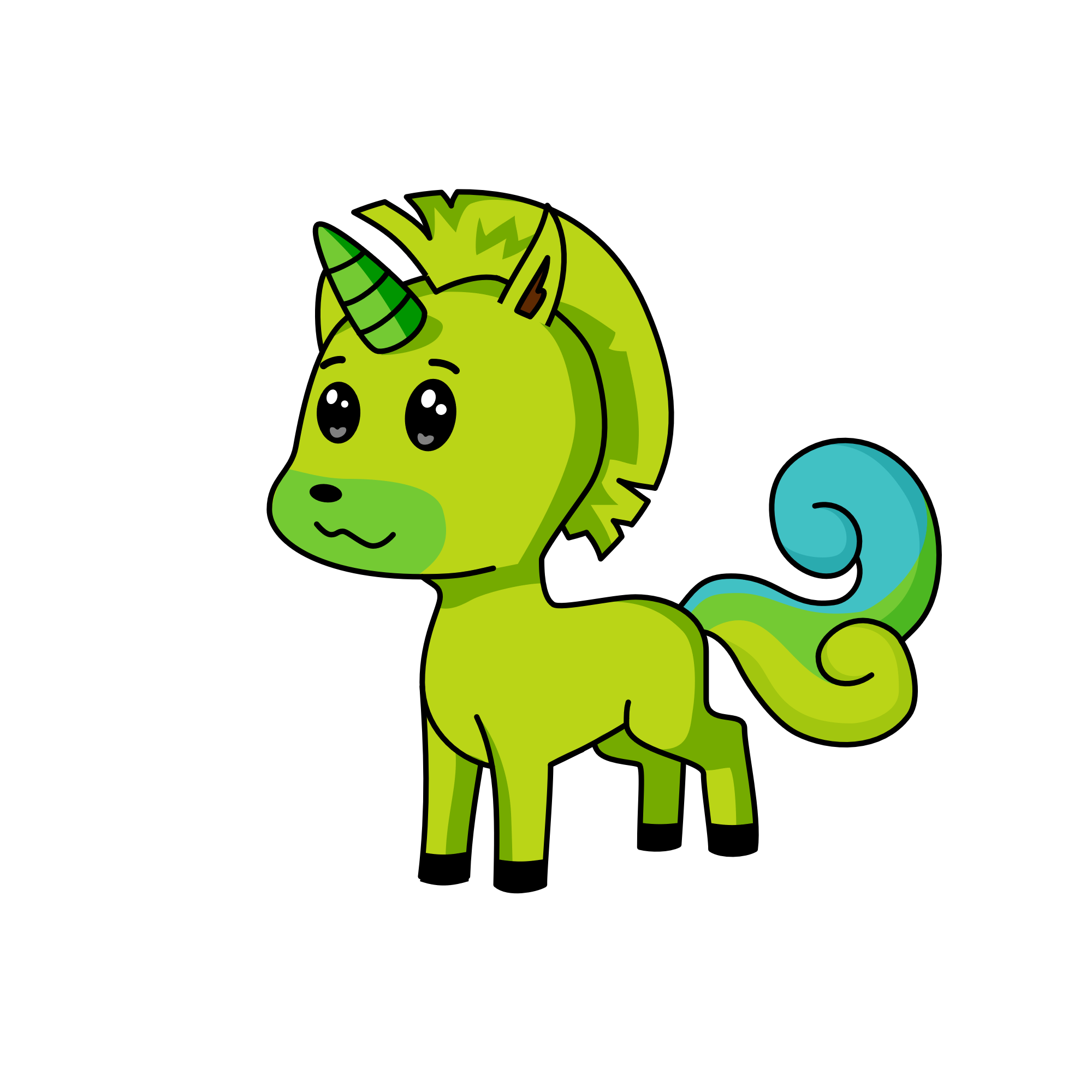 greenie, the unicorn