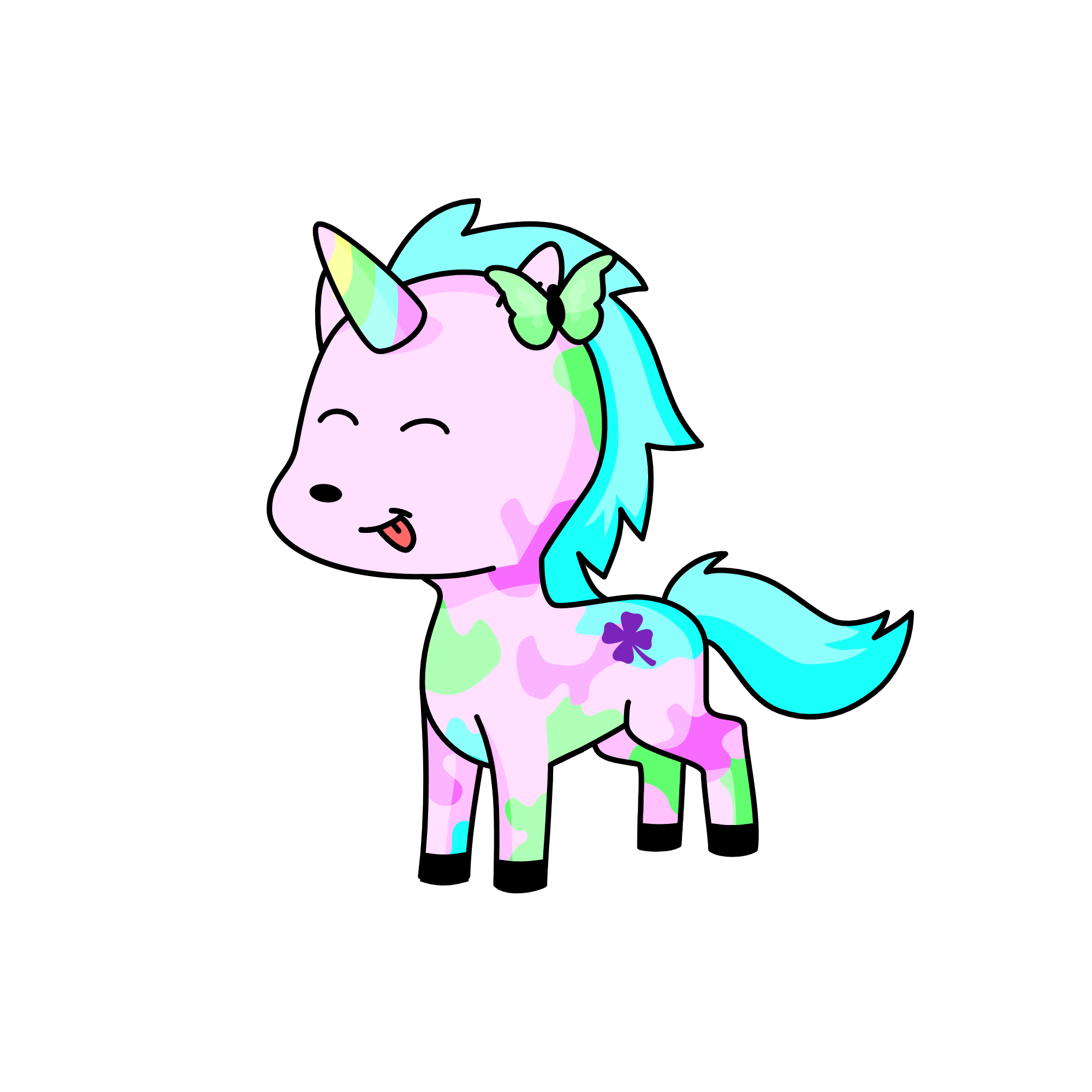 Rainbow, the unicorn