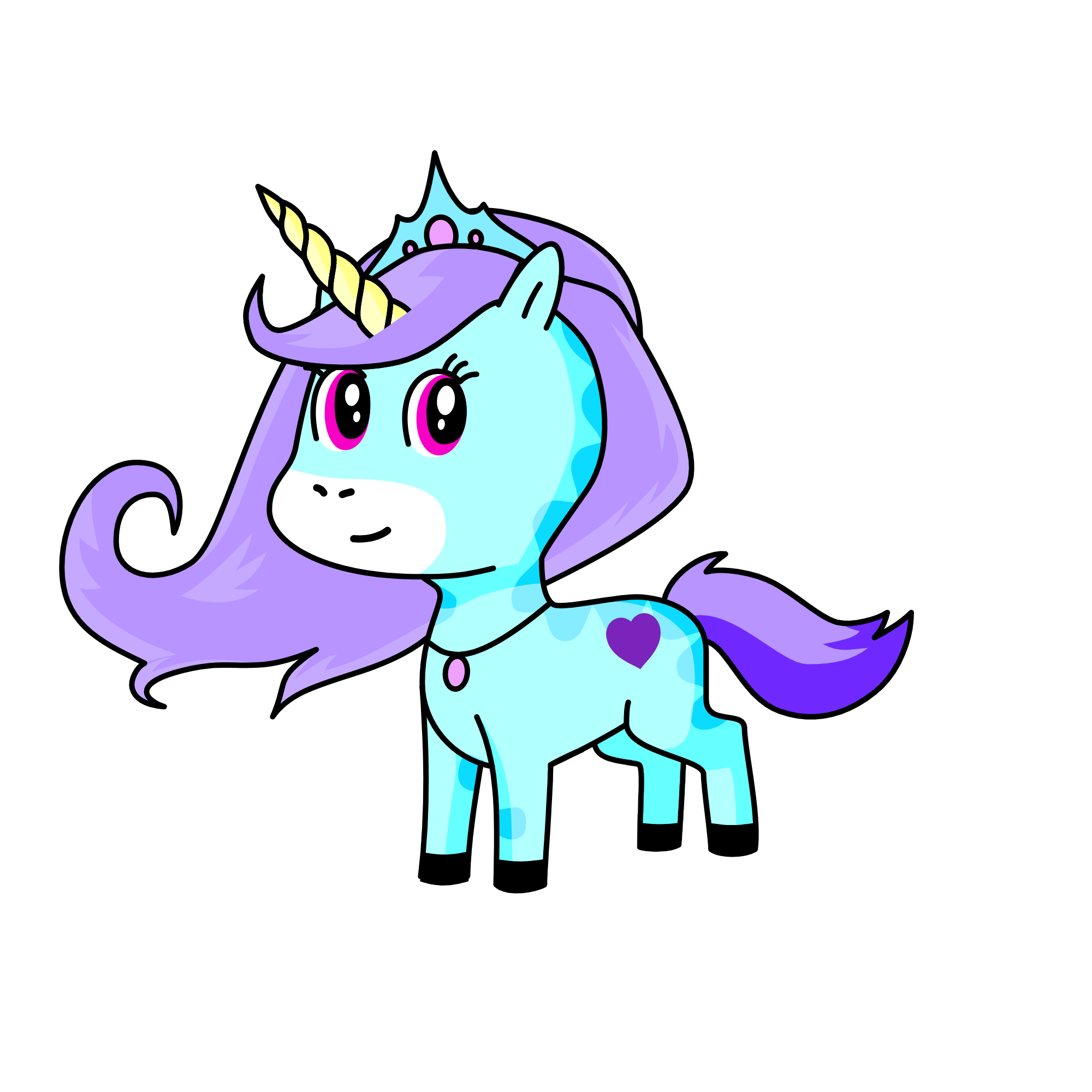 blueberry, the unicorn
