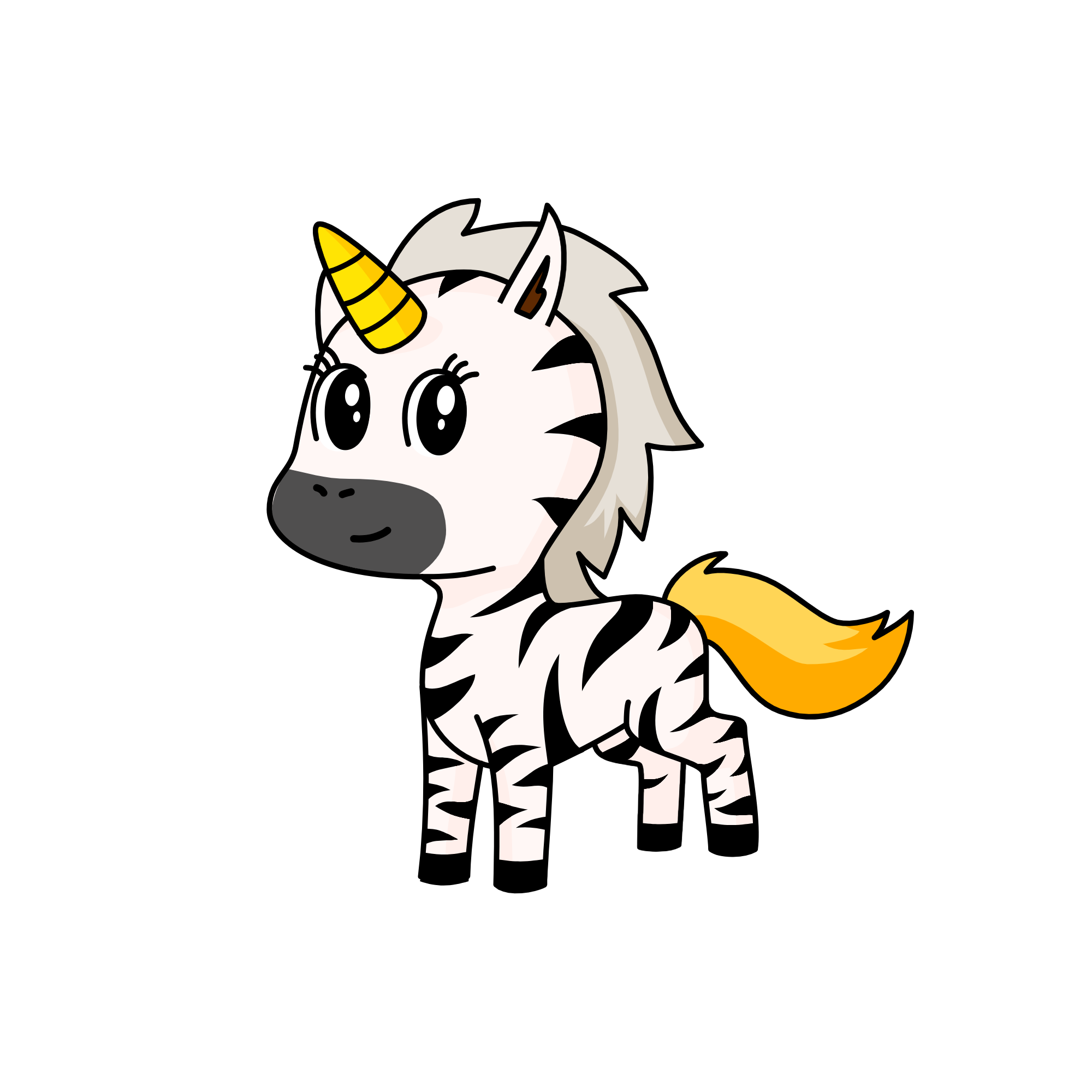 Unicorn zebras, the unicorn