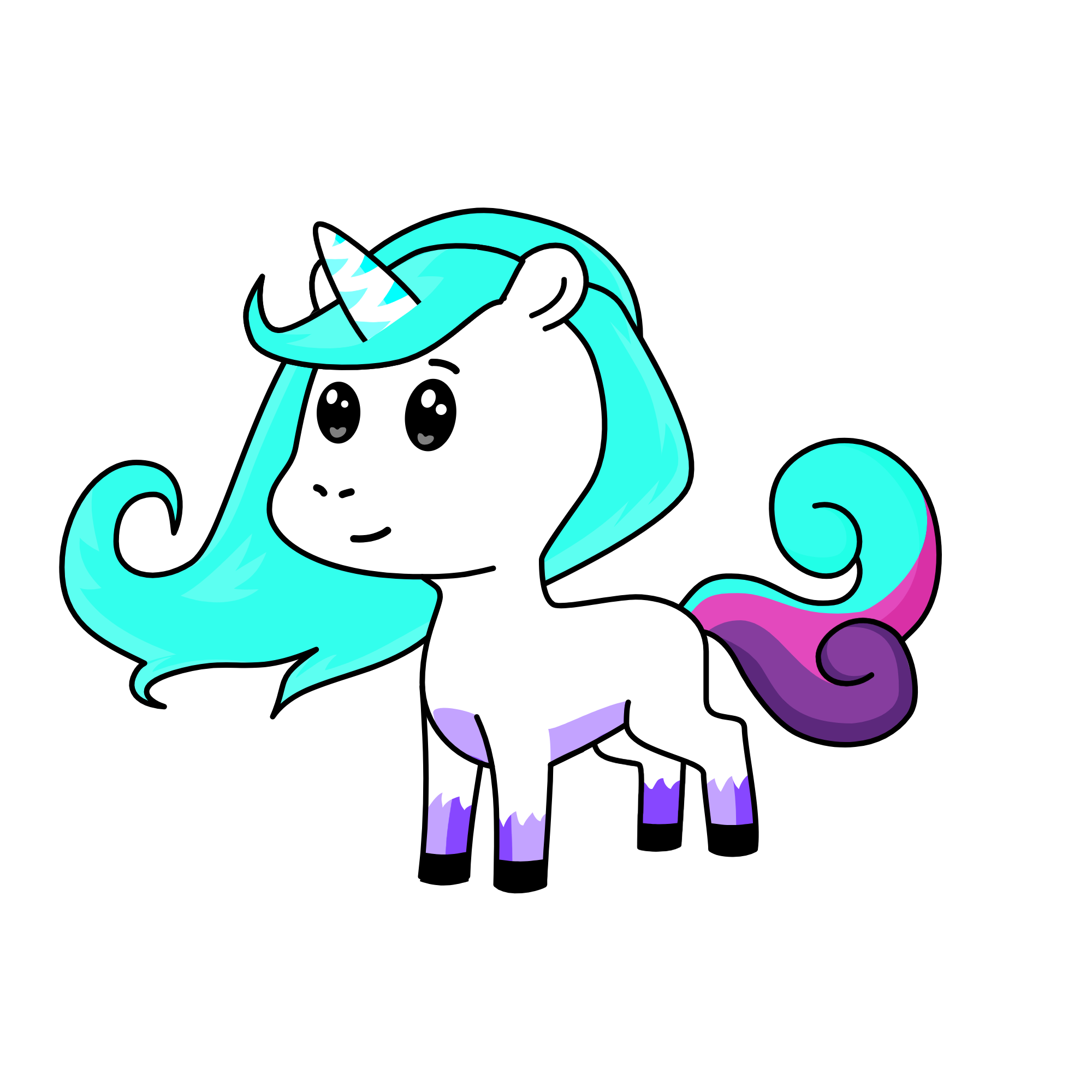 fluffy clouds, the unicorn