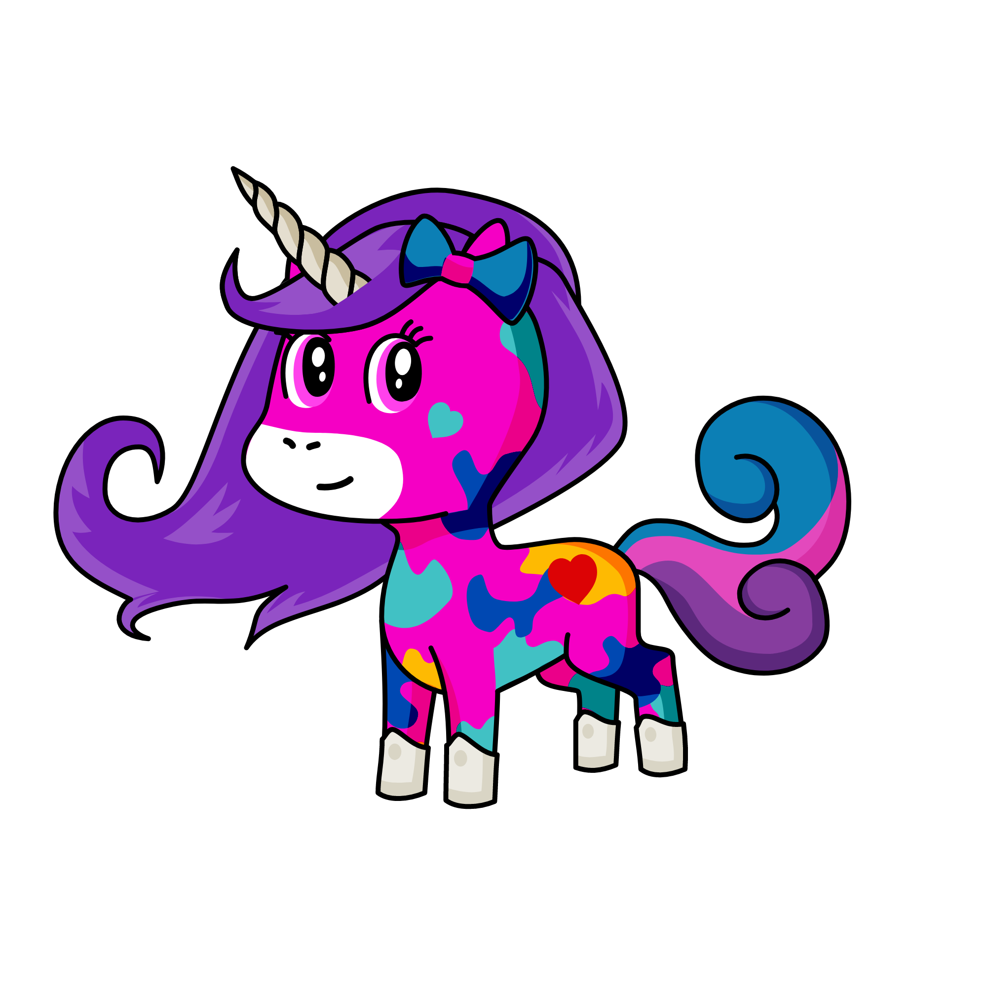 cute, the unicorn