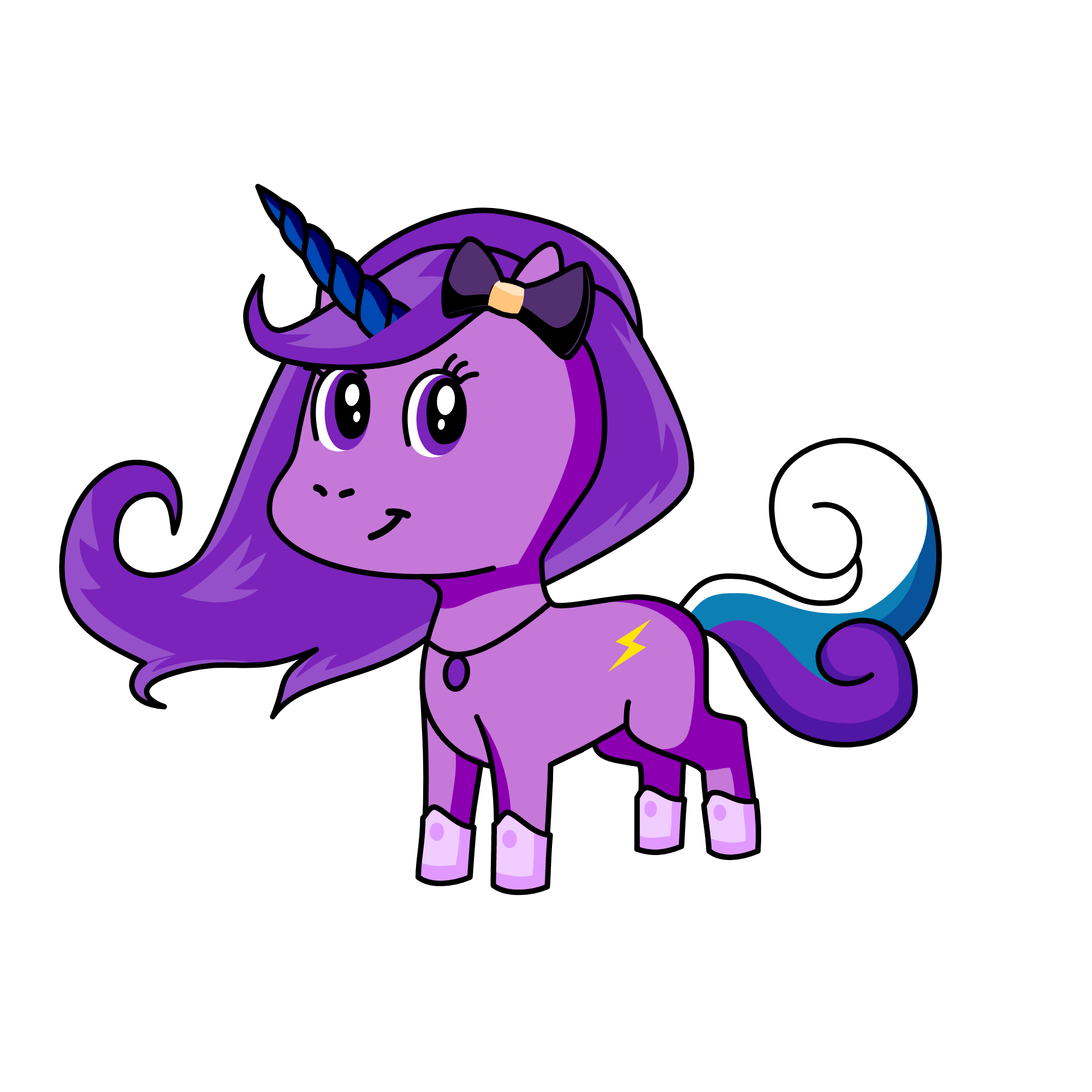 Purples, the unicorn