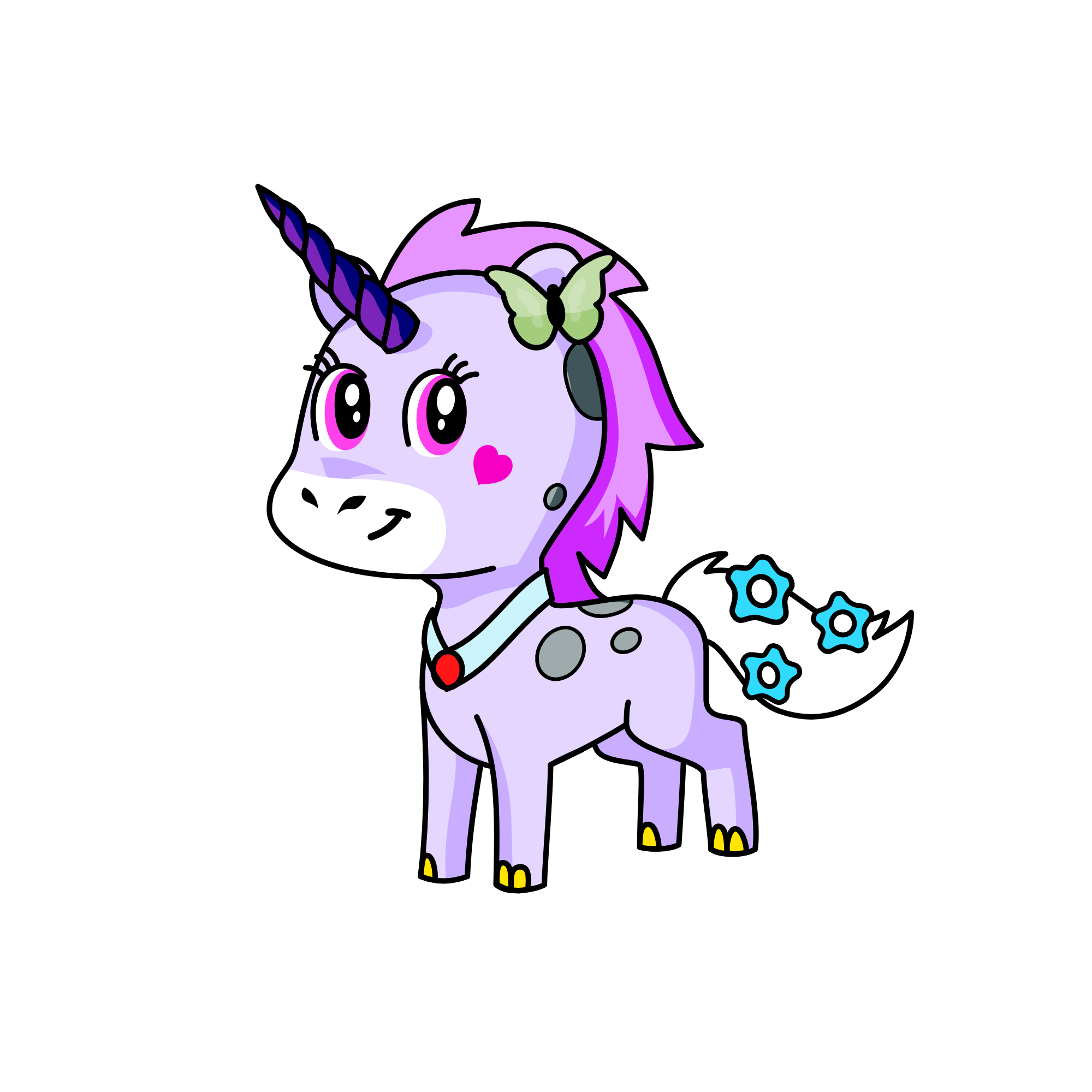 butterfly, the unicorn