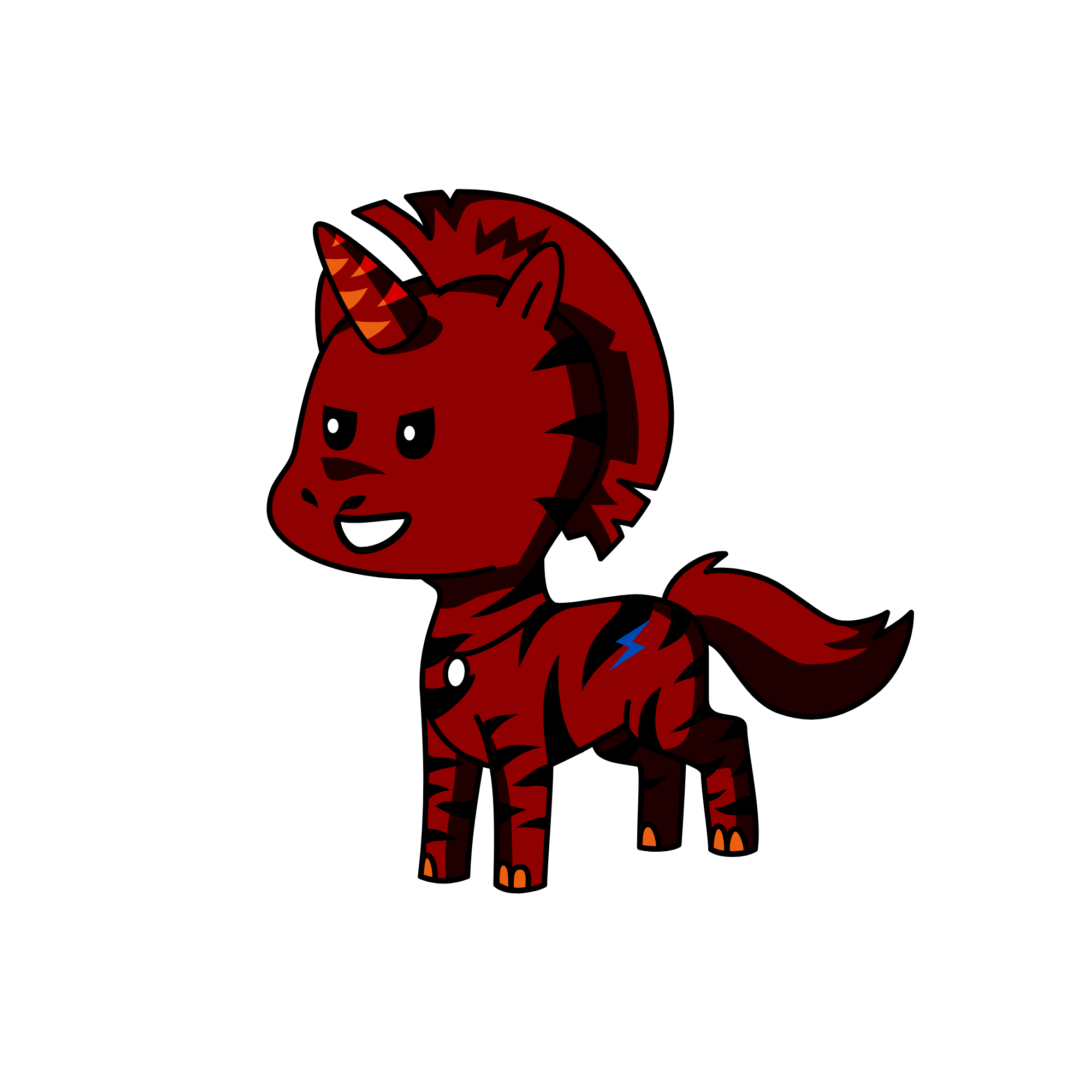 red, the unicorn