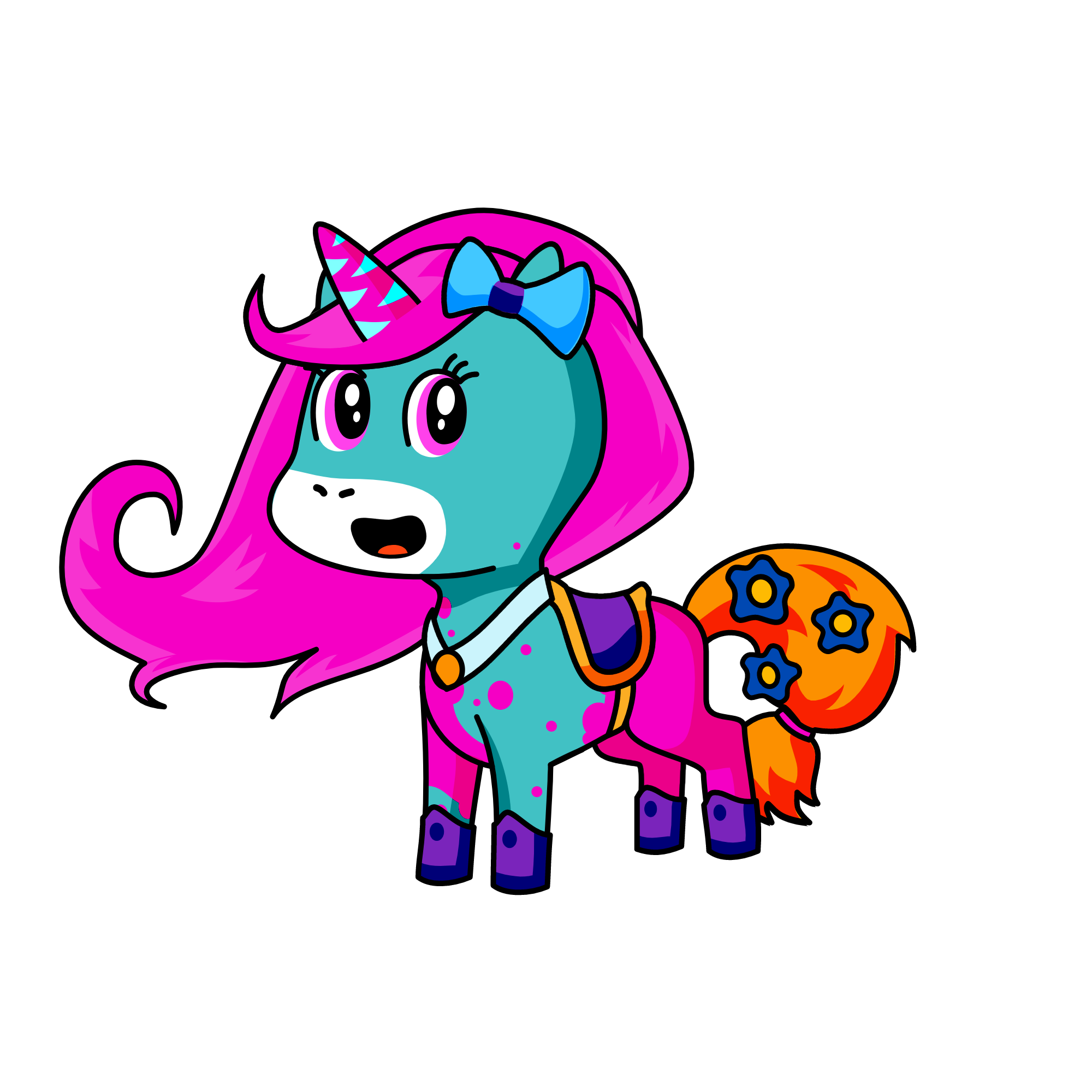 Splaty, the unicorn