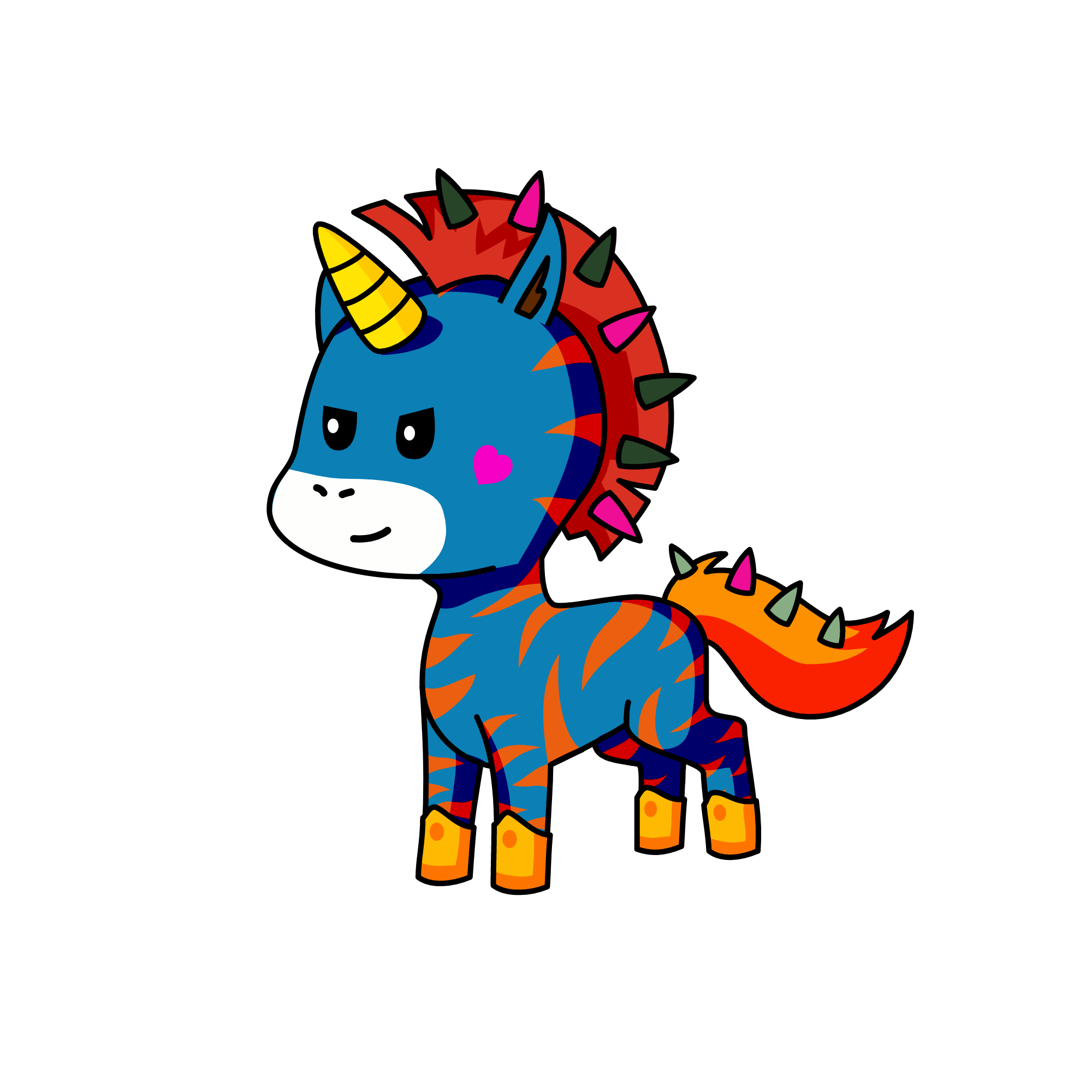 Spiky, the unicorn