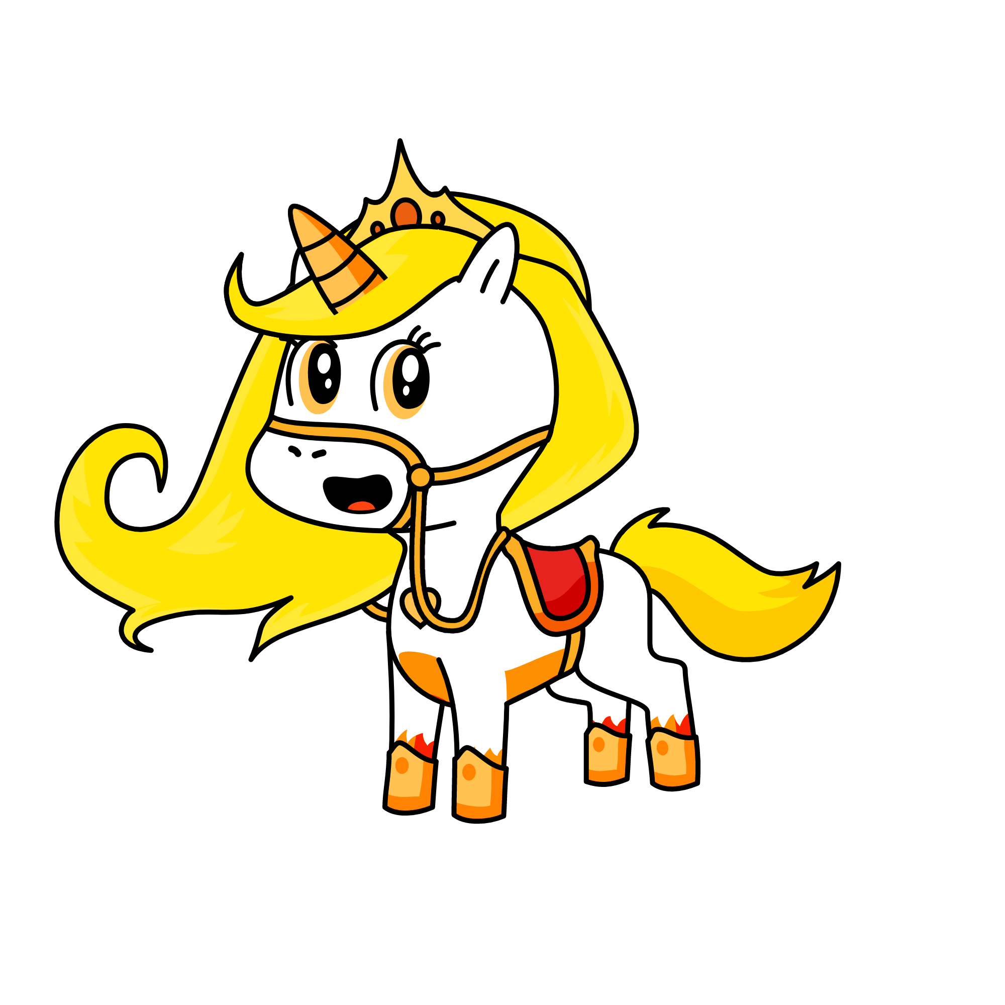 Goldy, the unicorn