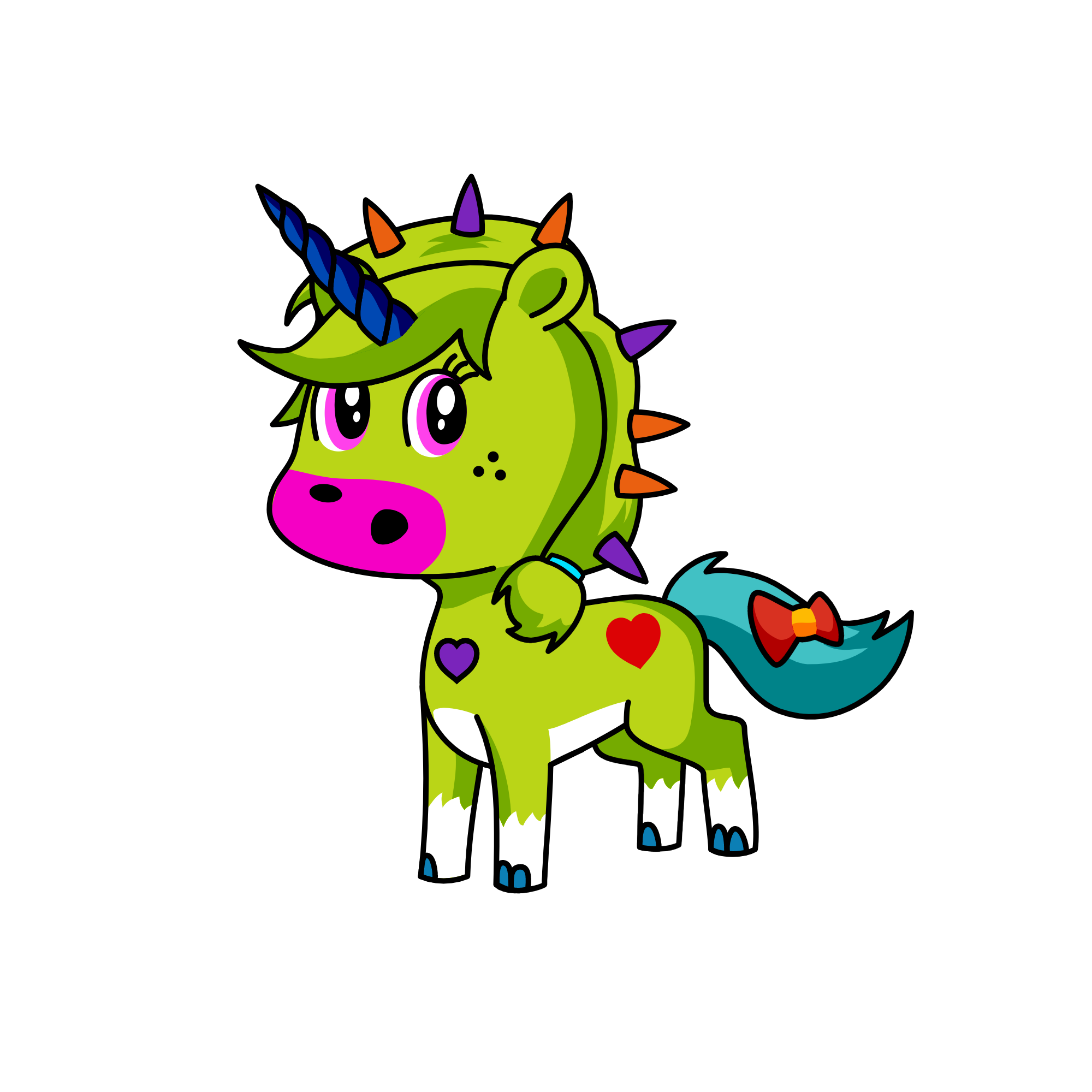 Green Green, the unicorn