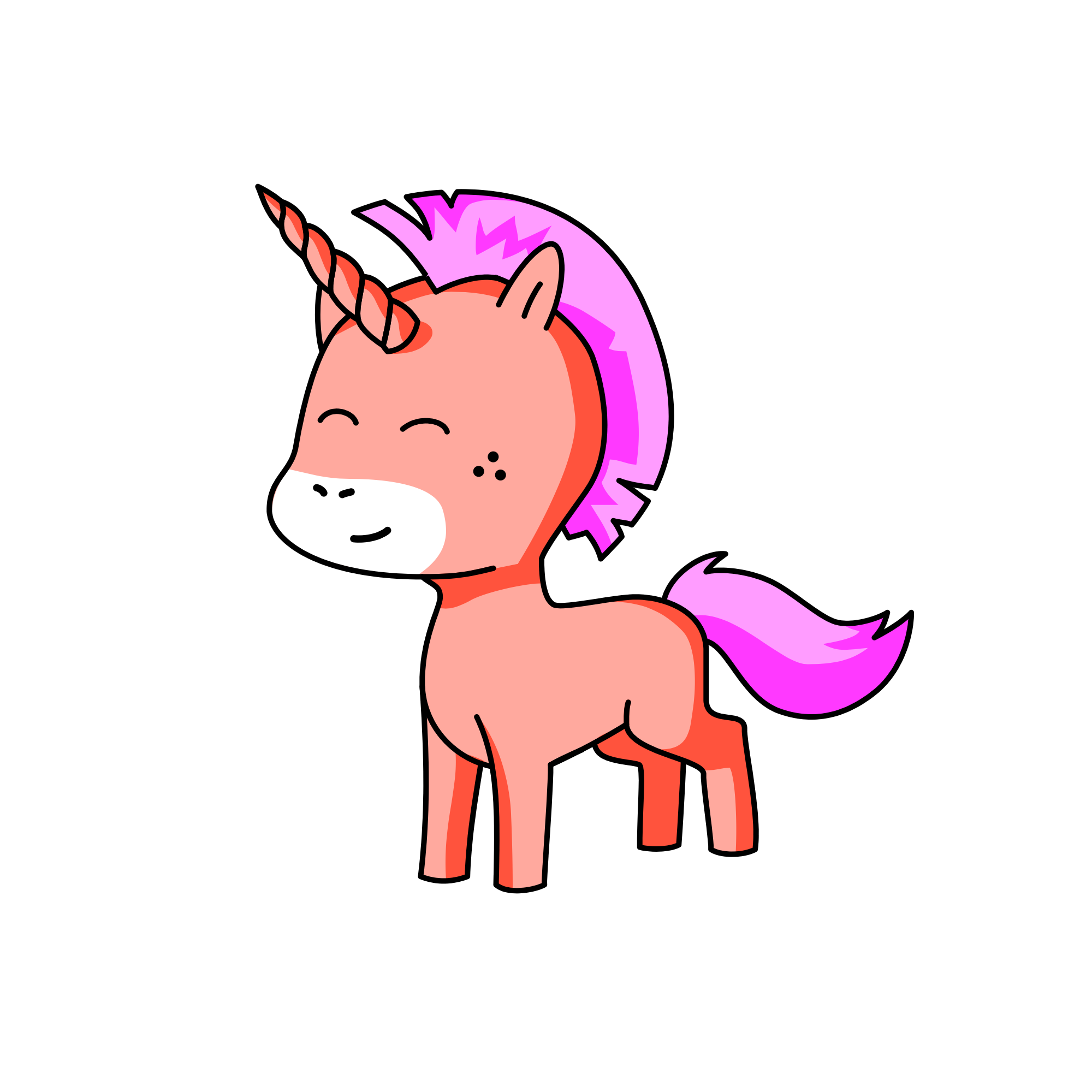 Sunset, the unicorn