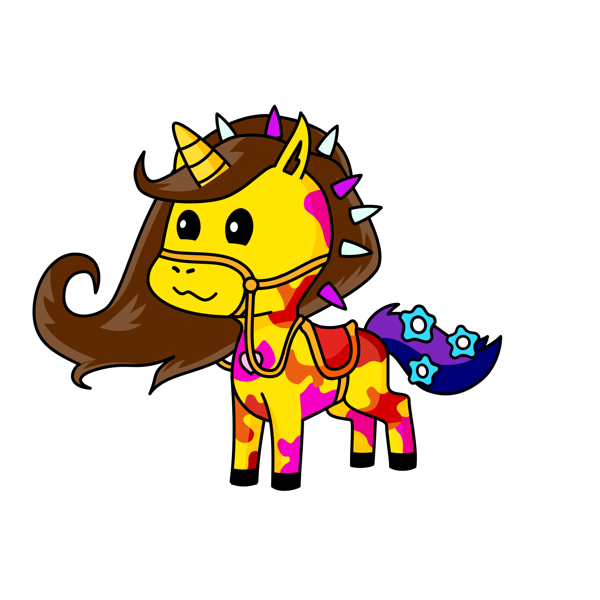 The loving unicorn of rainbows., the unicorn