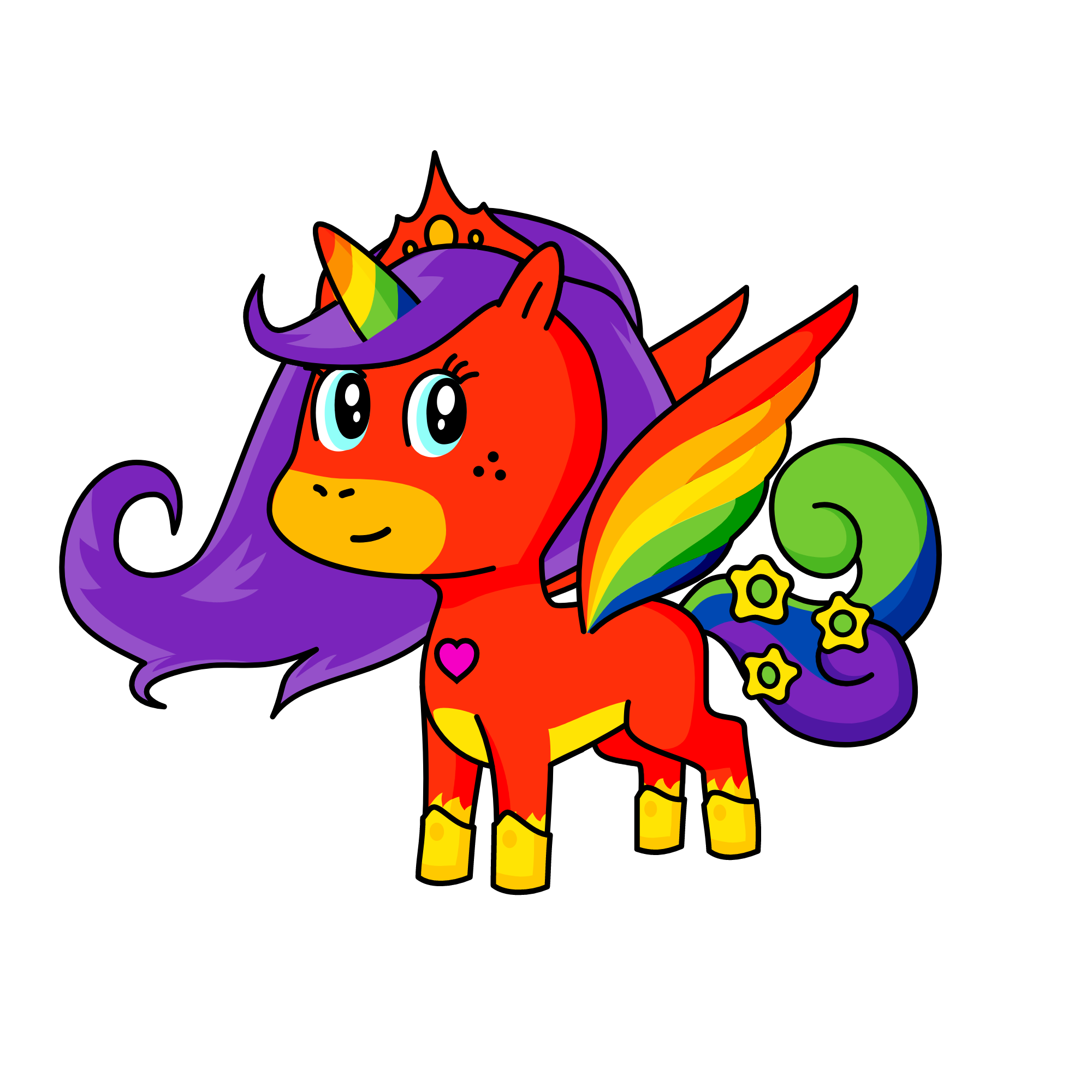 multi color corn, the unicorn