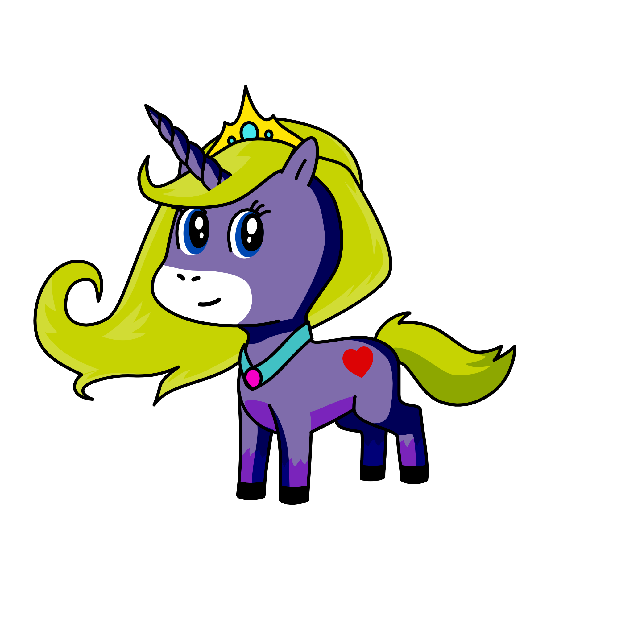 Cloudy, the unicorn