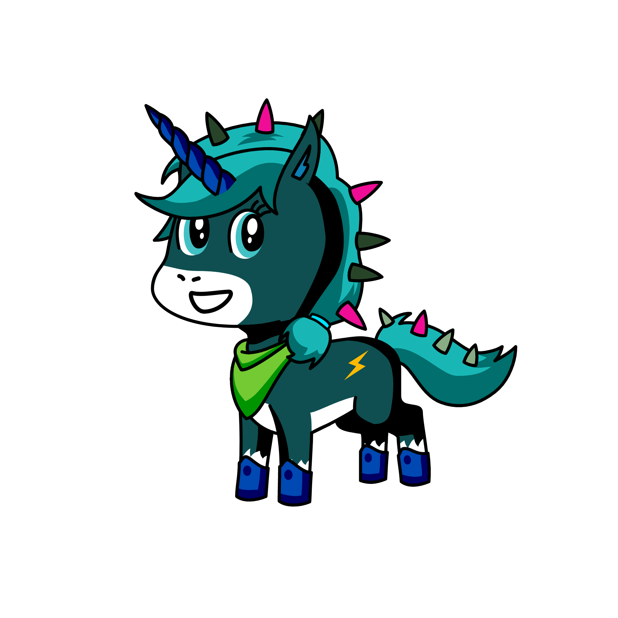 Spikey, the unicorn