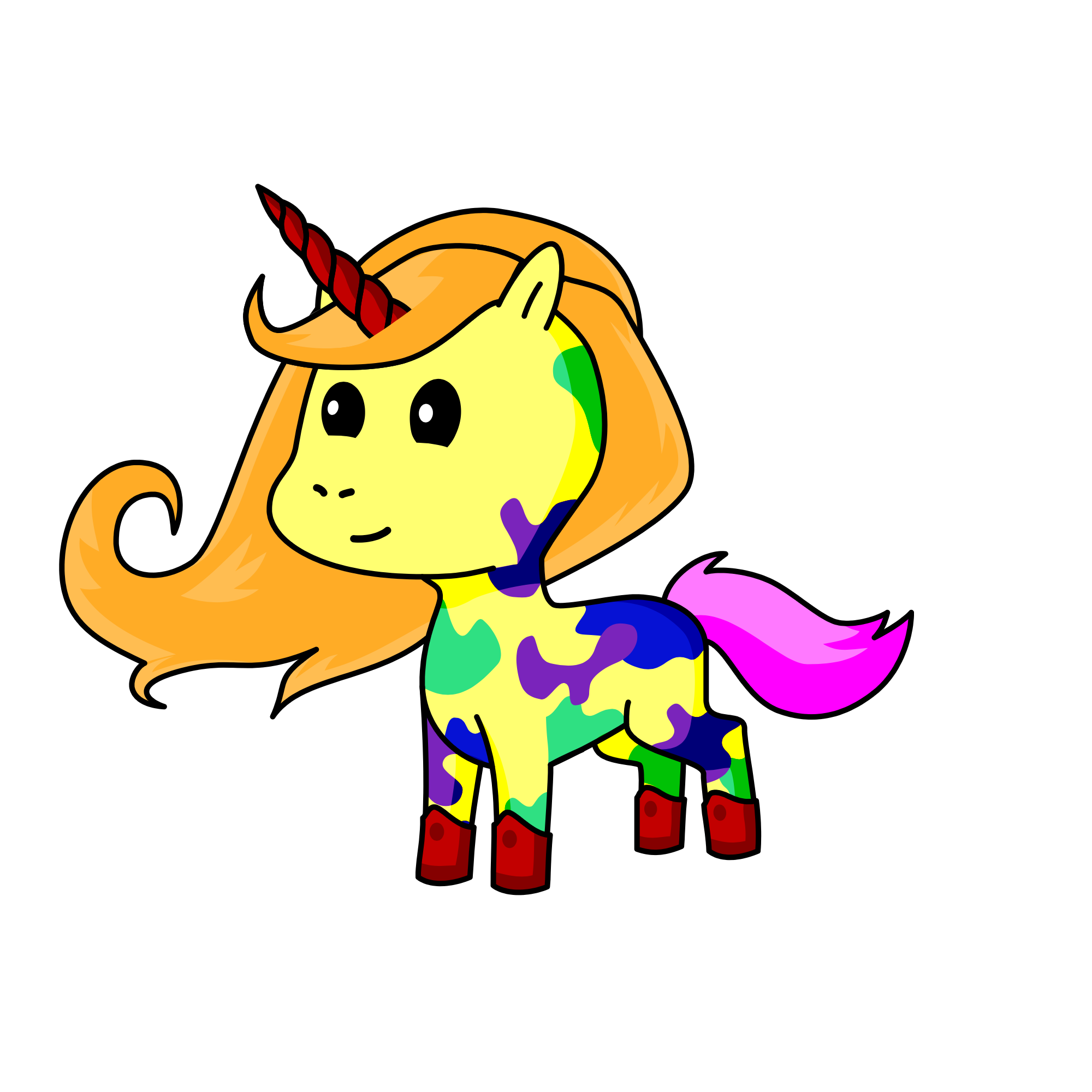 .Rainbow., the unicorn