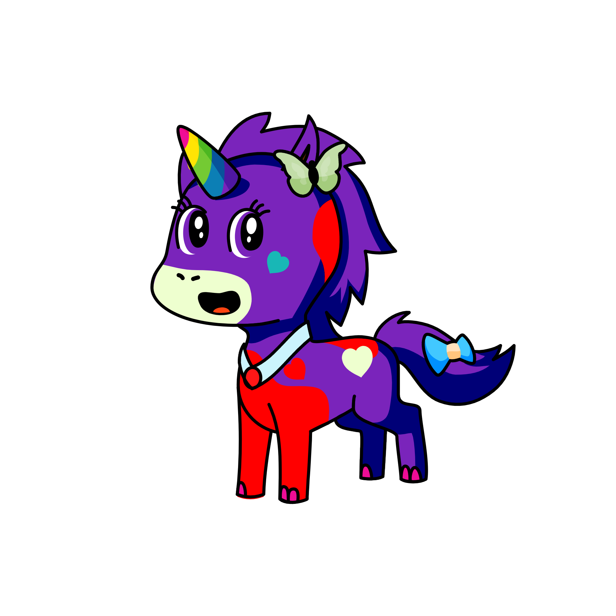 PURPLE, the unicorn
