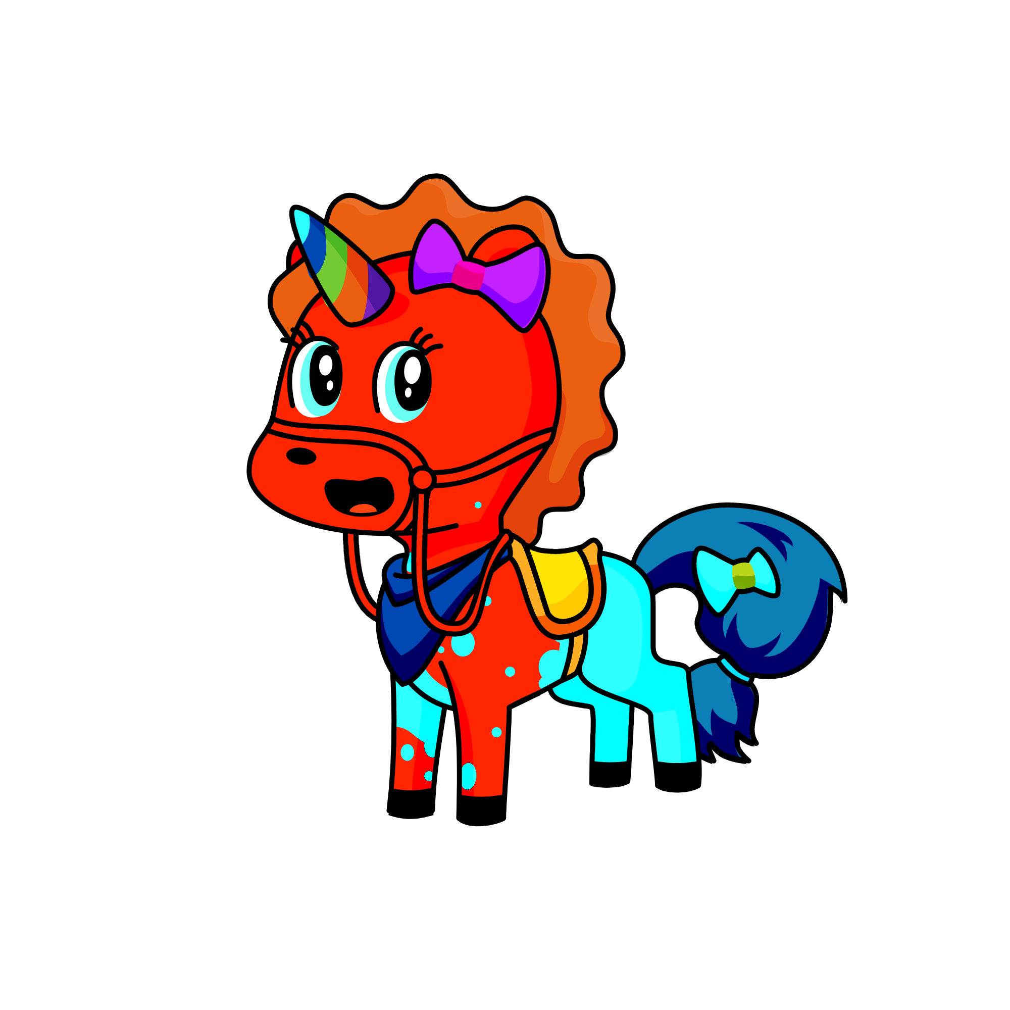 Rainbow, the unicorn