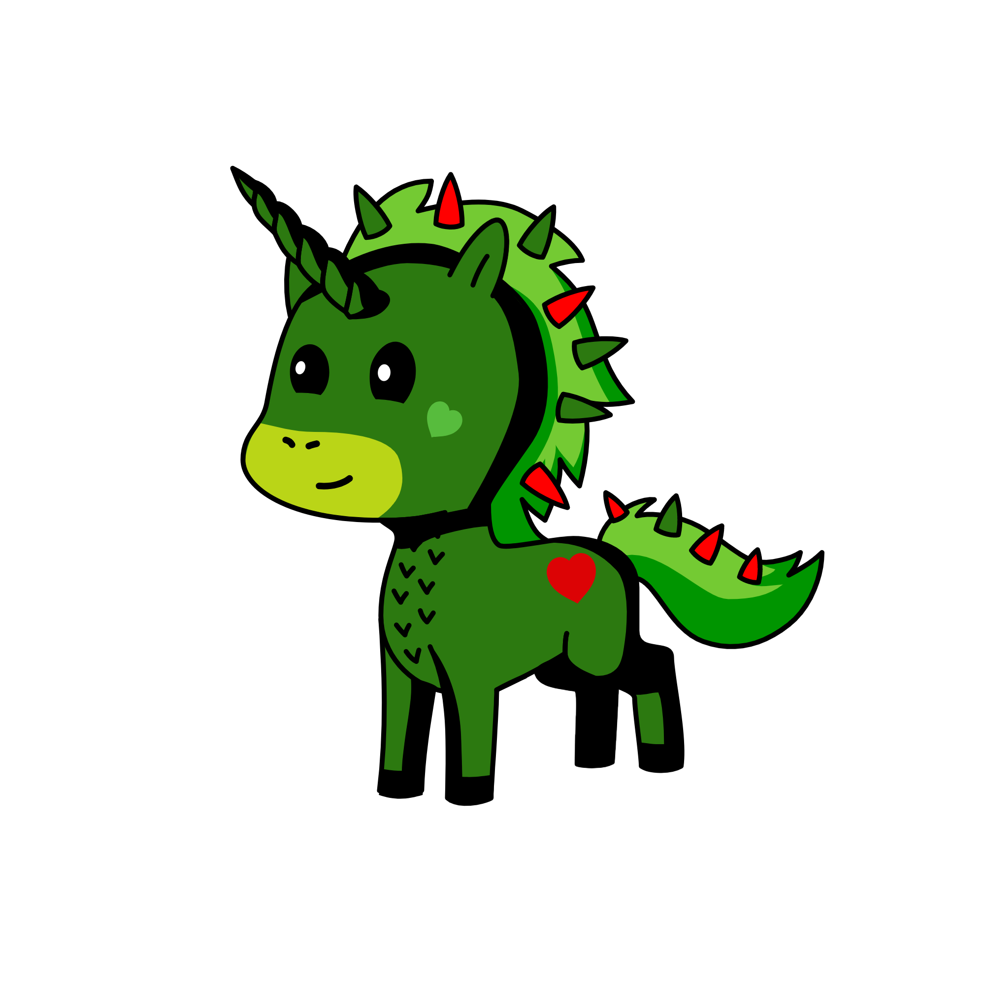 Christmas tree, the unicorn