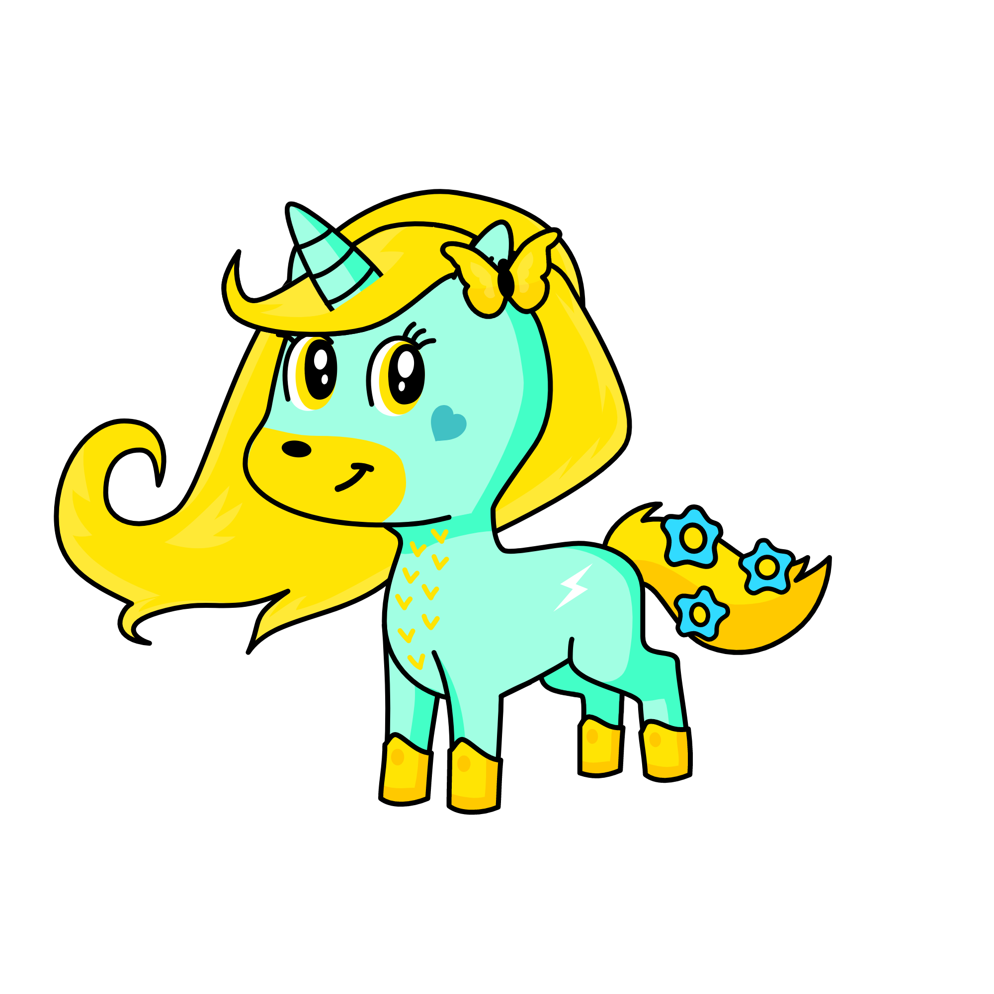optomistic unicorn, the unicorn