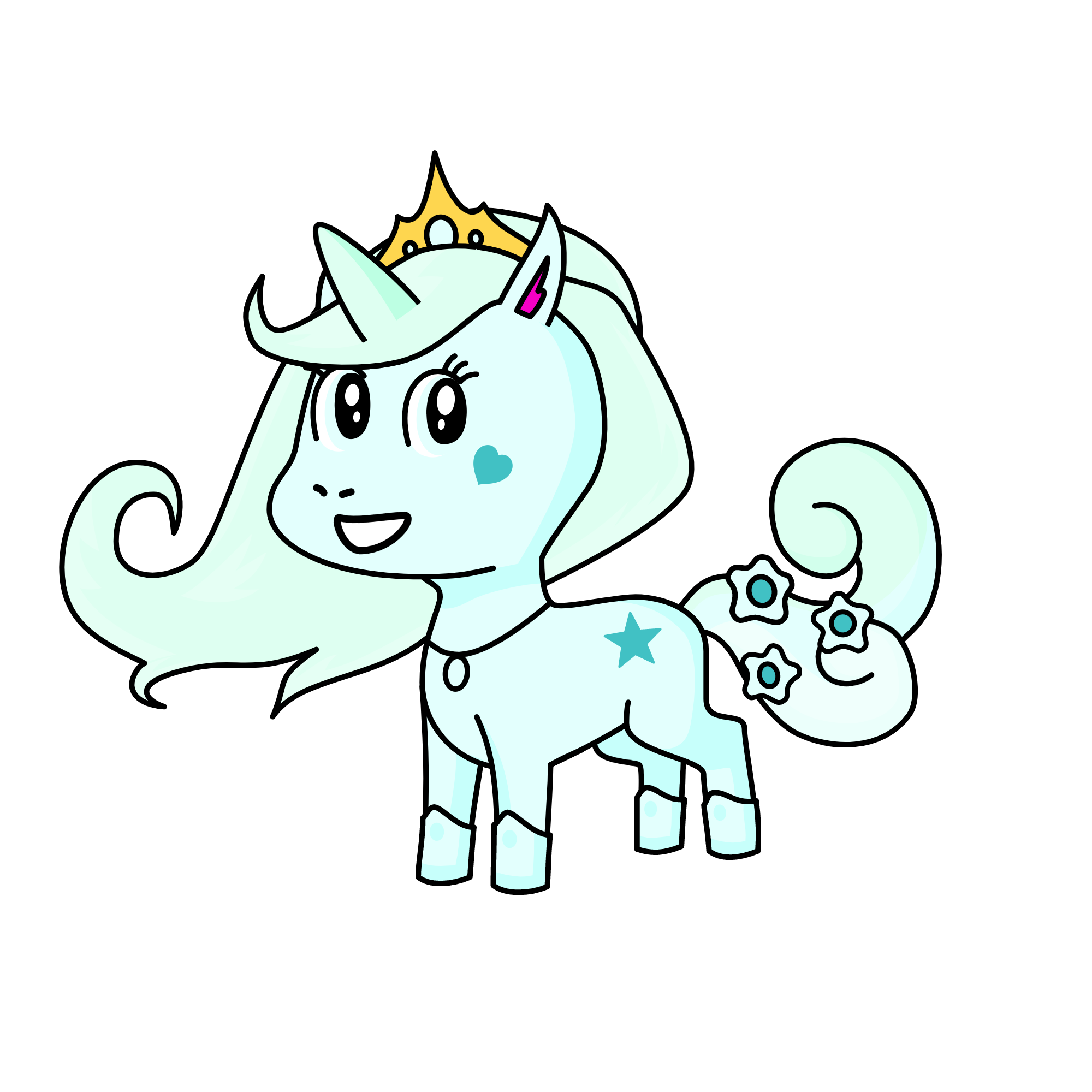 ice princess, the unicorn