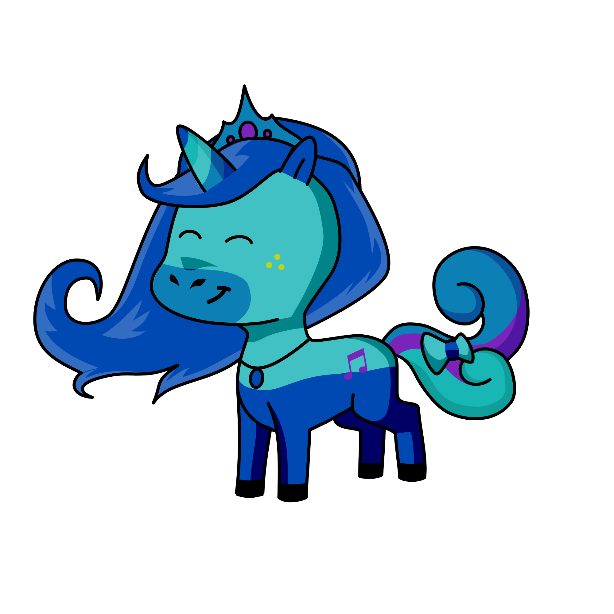 Princess Bluestone, the unicorn