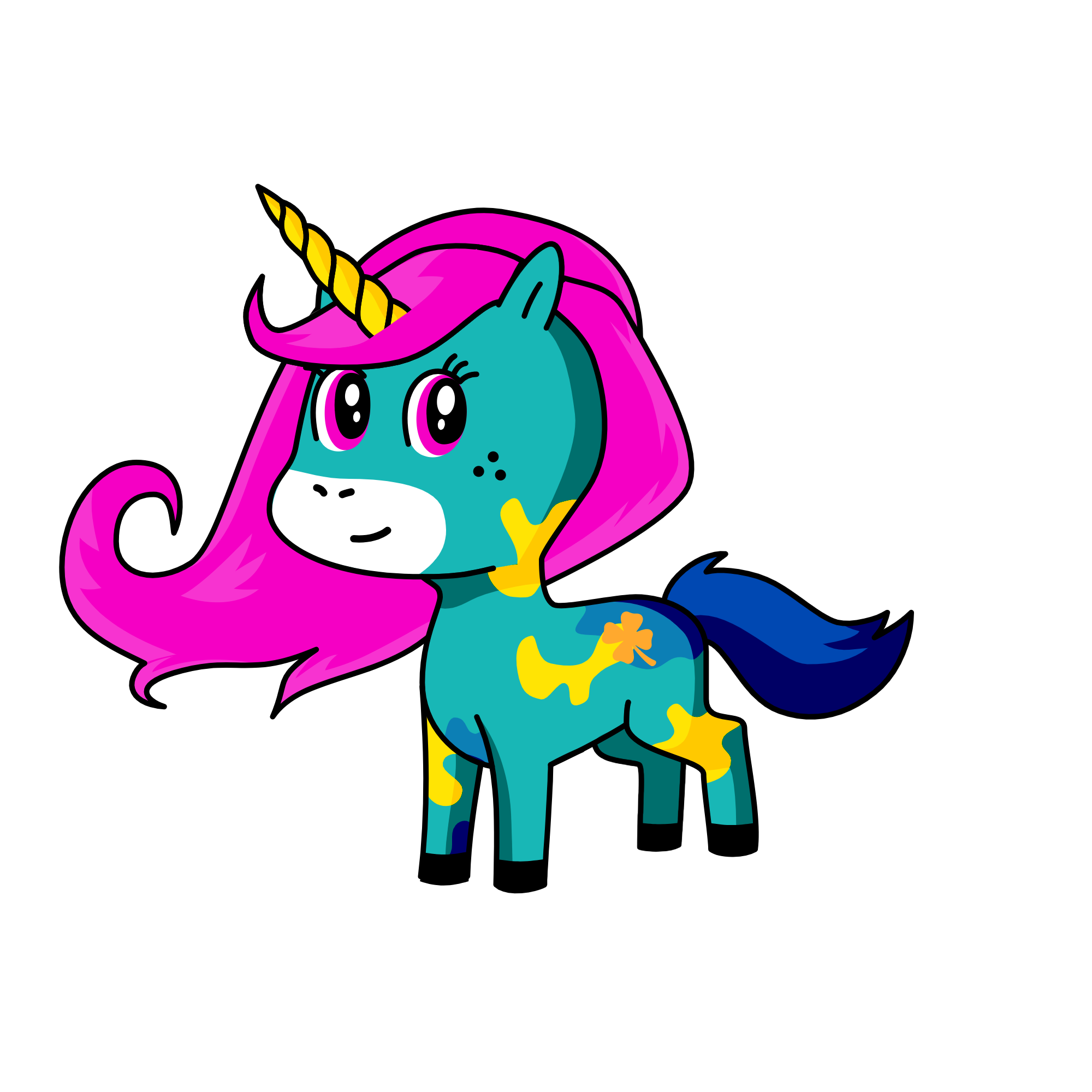 Rainbow, the unicorn