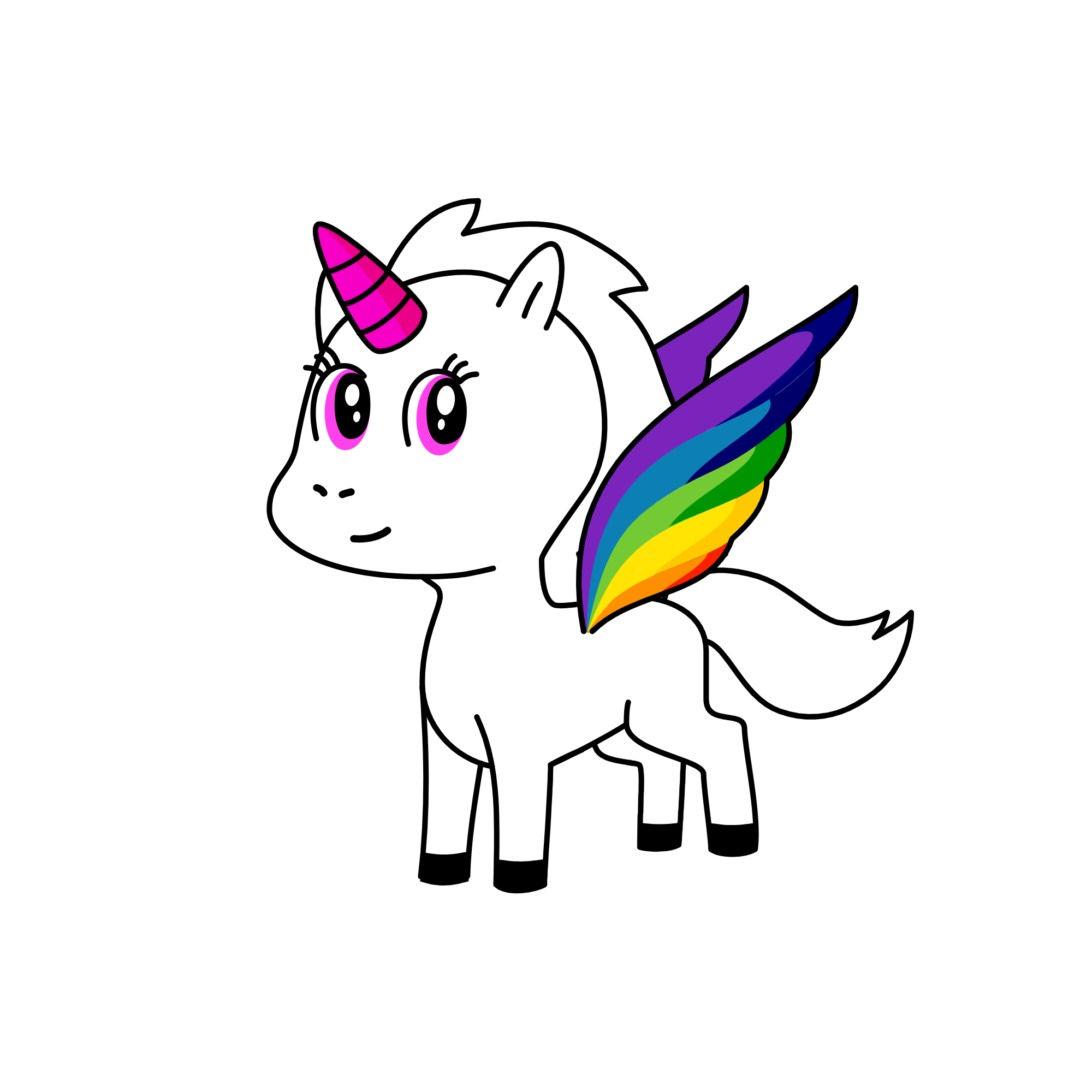 Flying Rainbow, the unicorn