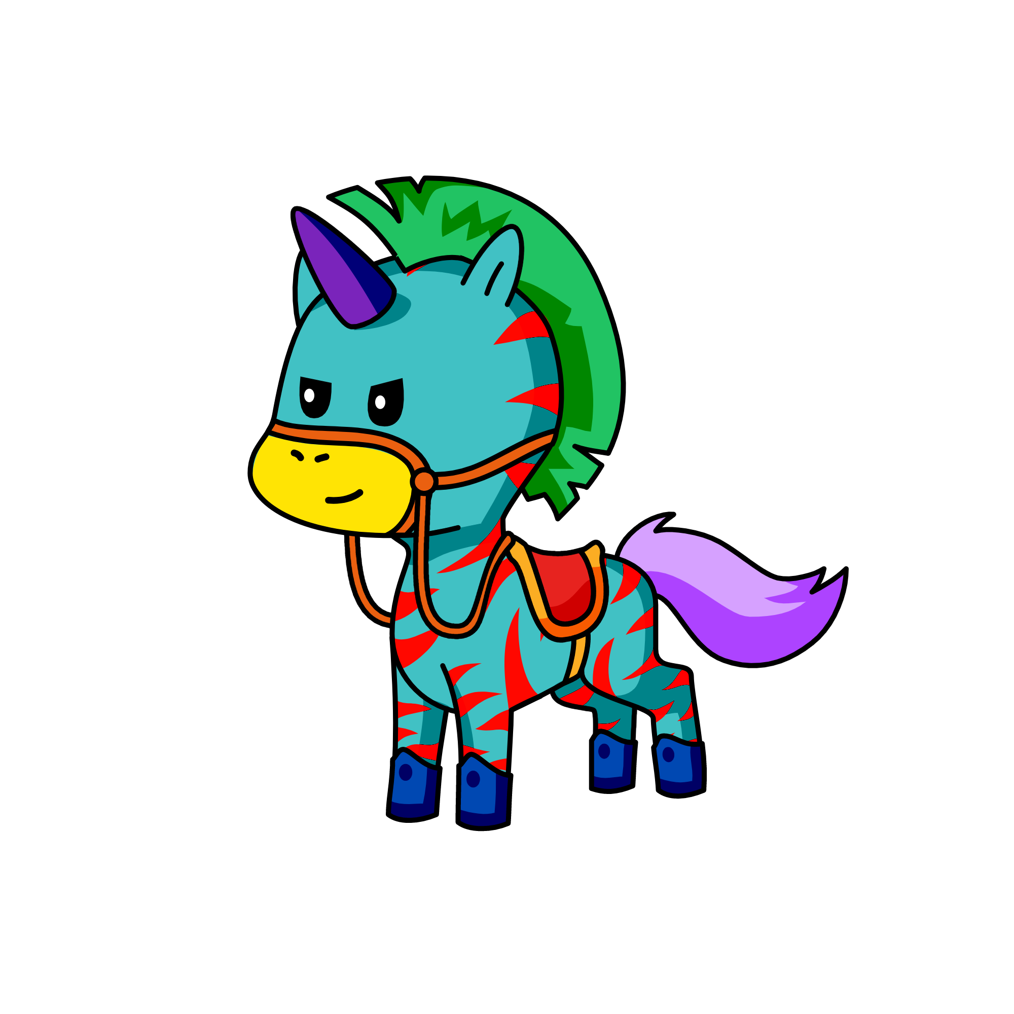 Wolf, the unicorn